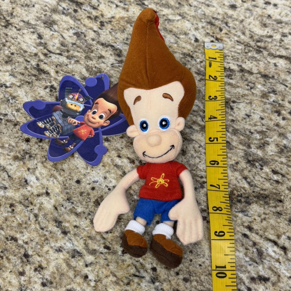 Nickelodeon × Vintage 2003 Jimmy Neutron Plush Zipper Coin Pouch Bag Keychain 10” Size ONE SIZE - 8 Thumbnail