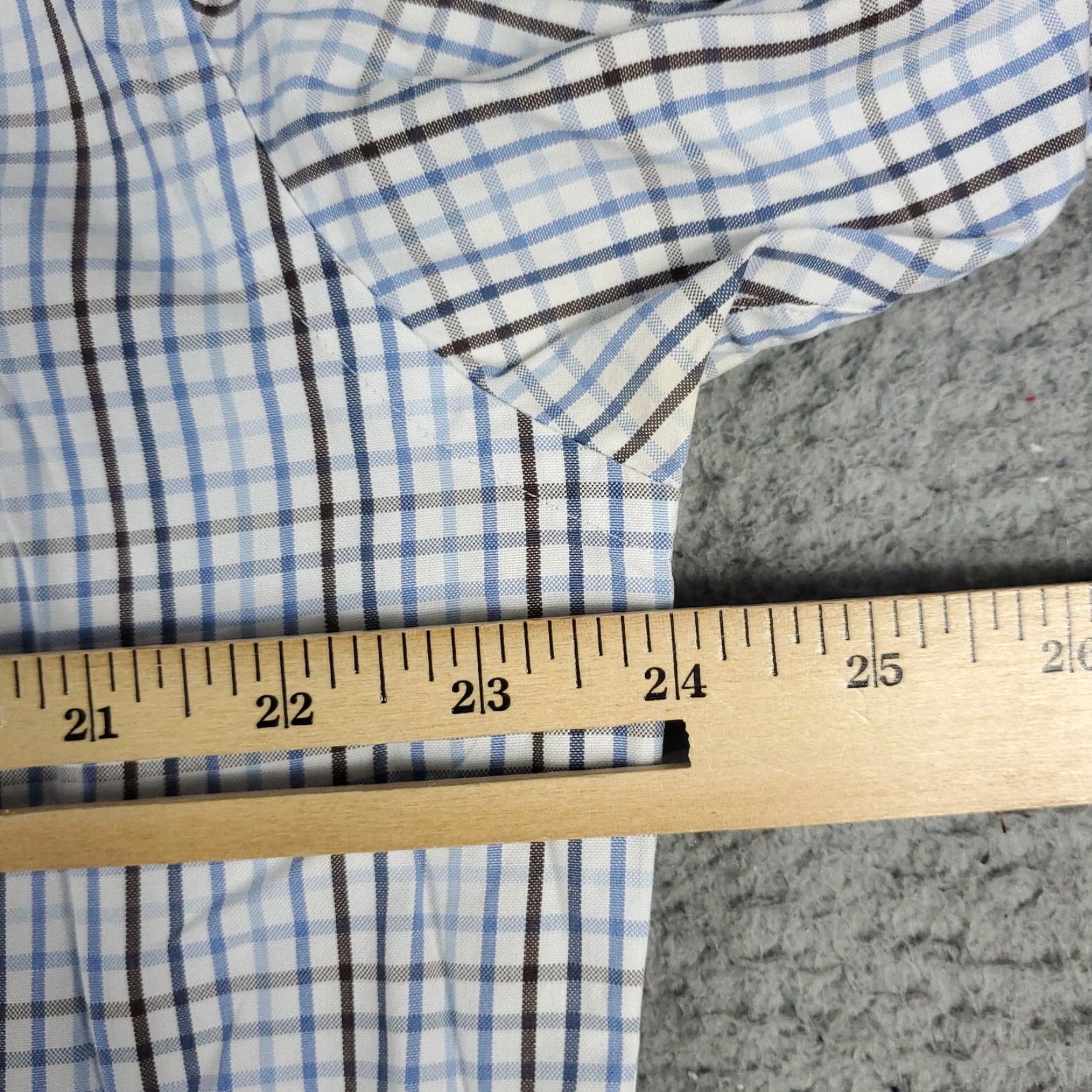Banana Republic BANANA REPUBLIC Shirt Mens XL Blue Check Button-Up Long Sleeve Casual Classic Business Dress Shirt - Preppy American Style Mens XL Blue Size US XL / EU 56 / 4 - 7 Thumbnail