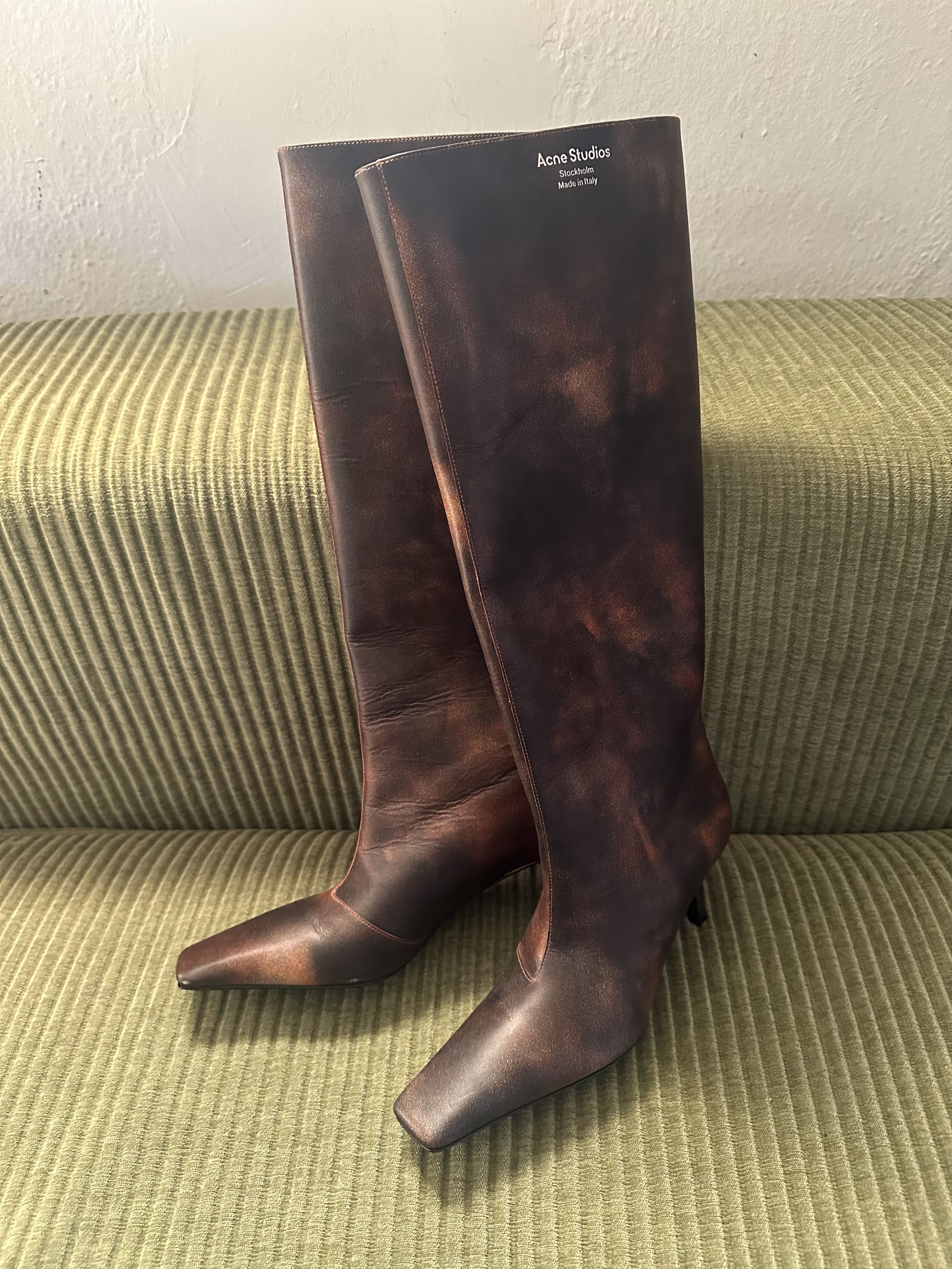 Acne Studios Brown multi heeled boots Size US 5.5 / IT 35.5 - 7 Thumbnail