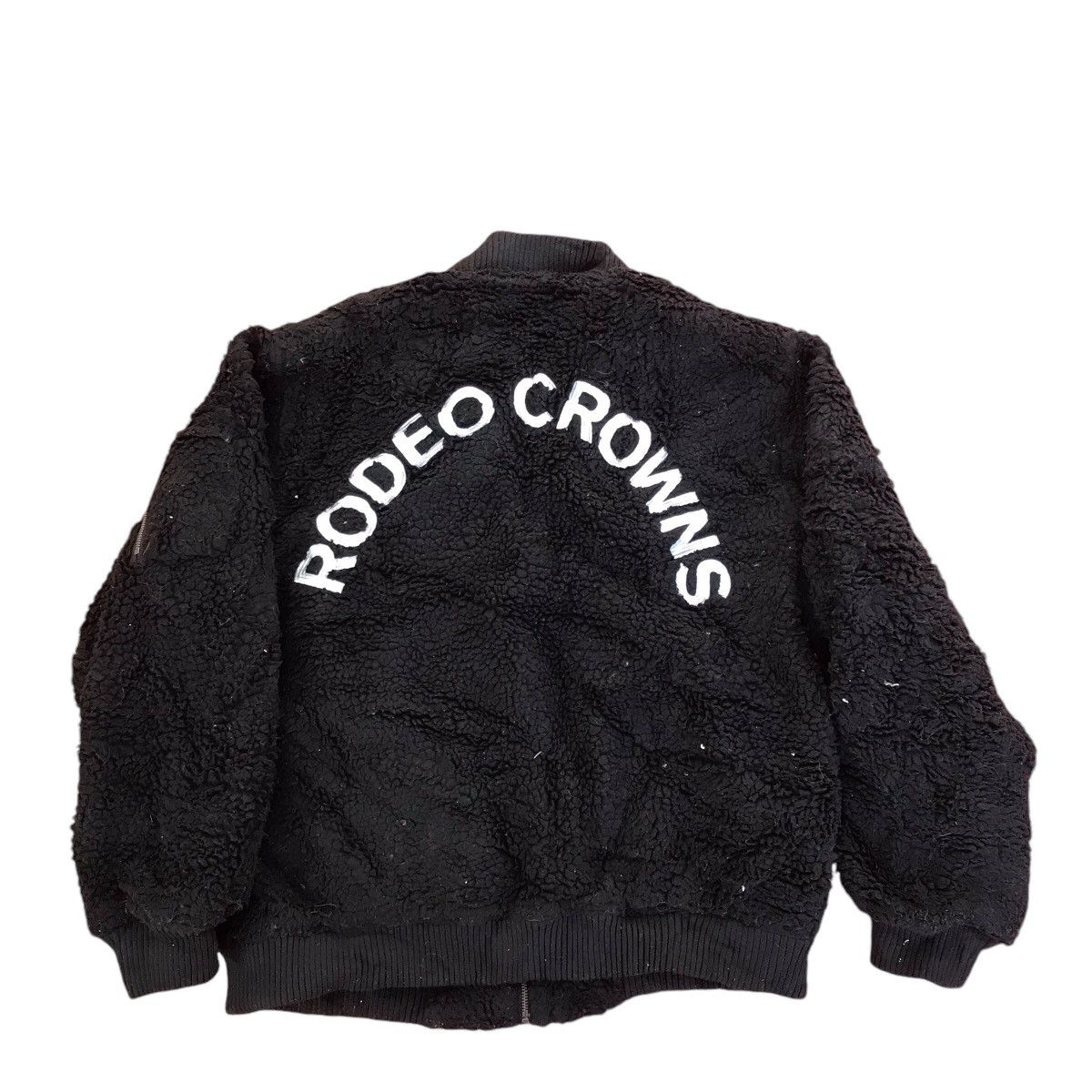 14th Addiction × Japanese Brand × Santa Cruz Skateboards VINTAGE RODEO CROWNS SKATE FUR BOMBERS STYLE JACKET Size US L / EU 52-54 / 3 - 1 Thumbnail