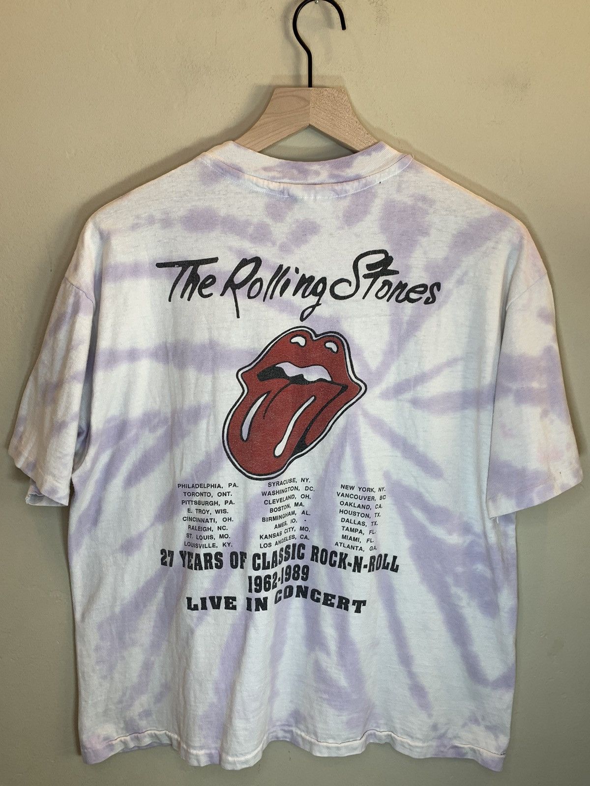 Band Tees *RARE* Vintage 80’s Rolling Stones Steel Wheels Tour T-Shirt Size US XL / EU 56 / 4 - 2 Thumbnail