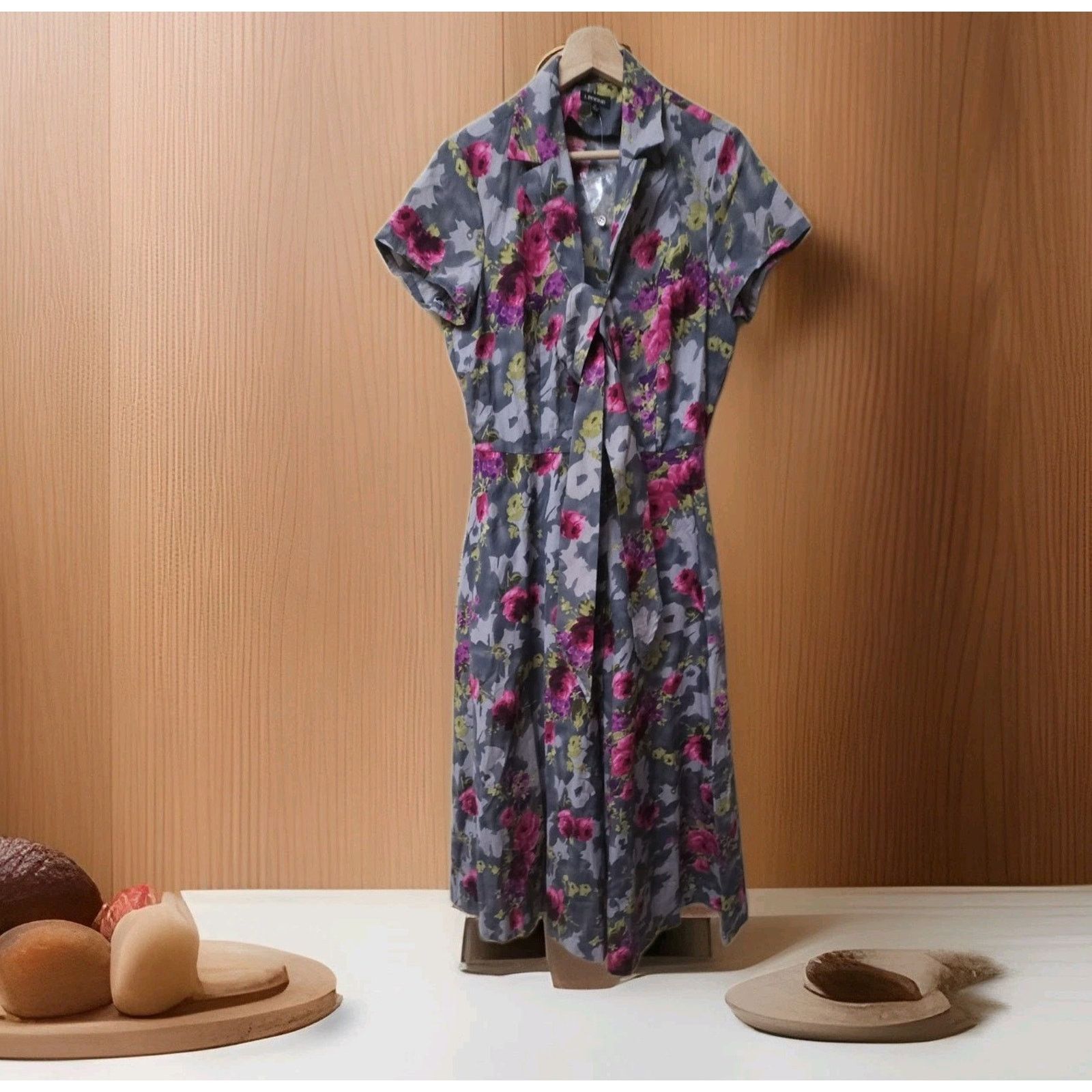 J. Peterman J Peterman Short Sleeve 1947 Floral Max Cotton dress Size L / US 10 / IT 46 - 1 Thumbnail