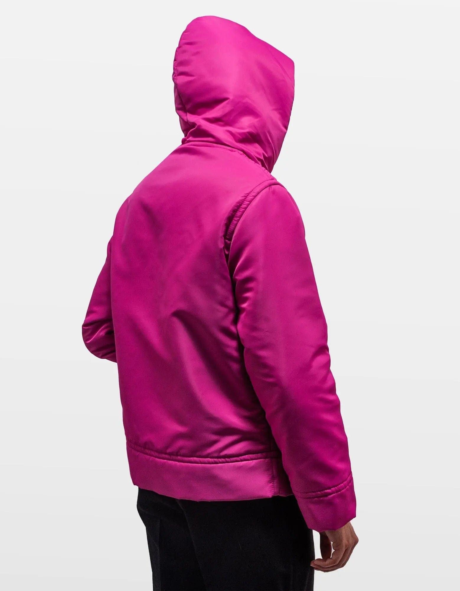 Valentino Valentino Garavani Pink PP Stud Detail Nylon Hoodie Size US M / EU 48-50 / 2 - 5 Thumbnail