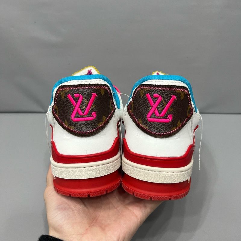 Louis Vuitton Trainer Upcycling White Red Sneakers -2508