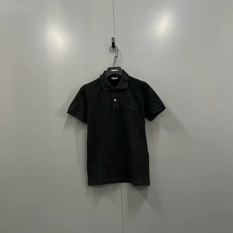 Dior Dior Black Cotton Short Sleeve Polo 0089 Size XS / US 0-2 / IT 36-38 - 1 Thumbnail