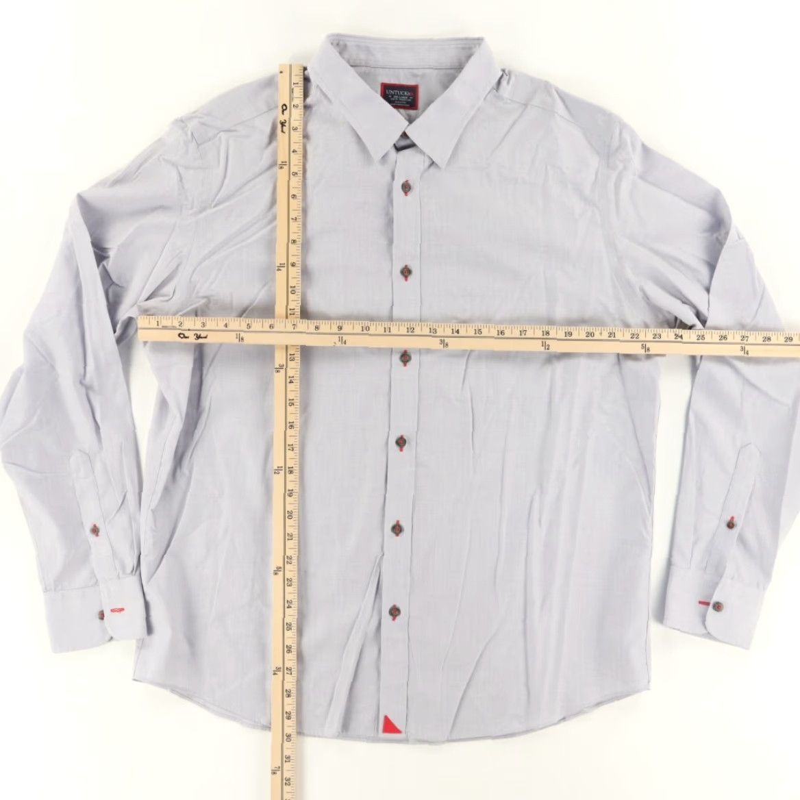 UNTUCKit VINTAGE Untuckit Rubican WF Slim Cotton Solid Button Up Shirt Gray Men's 2XL Size US XXL / EU 58 / 5 - 3 Thumbnail