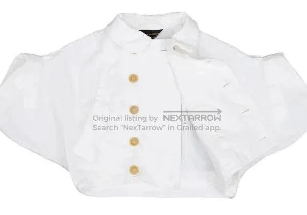 Comme des Garcons Comme Des Garcons White Retro Double-breasted Short Top Size M / US 6-8 / IT 42-44 - 8 Thumbnail