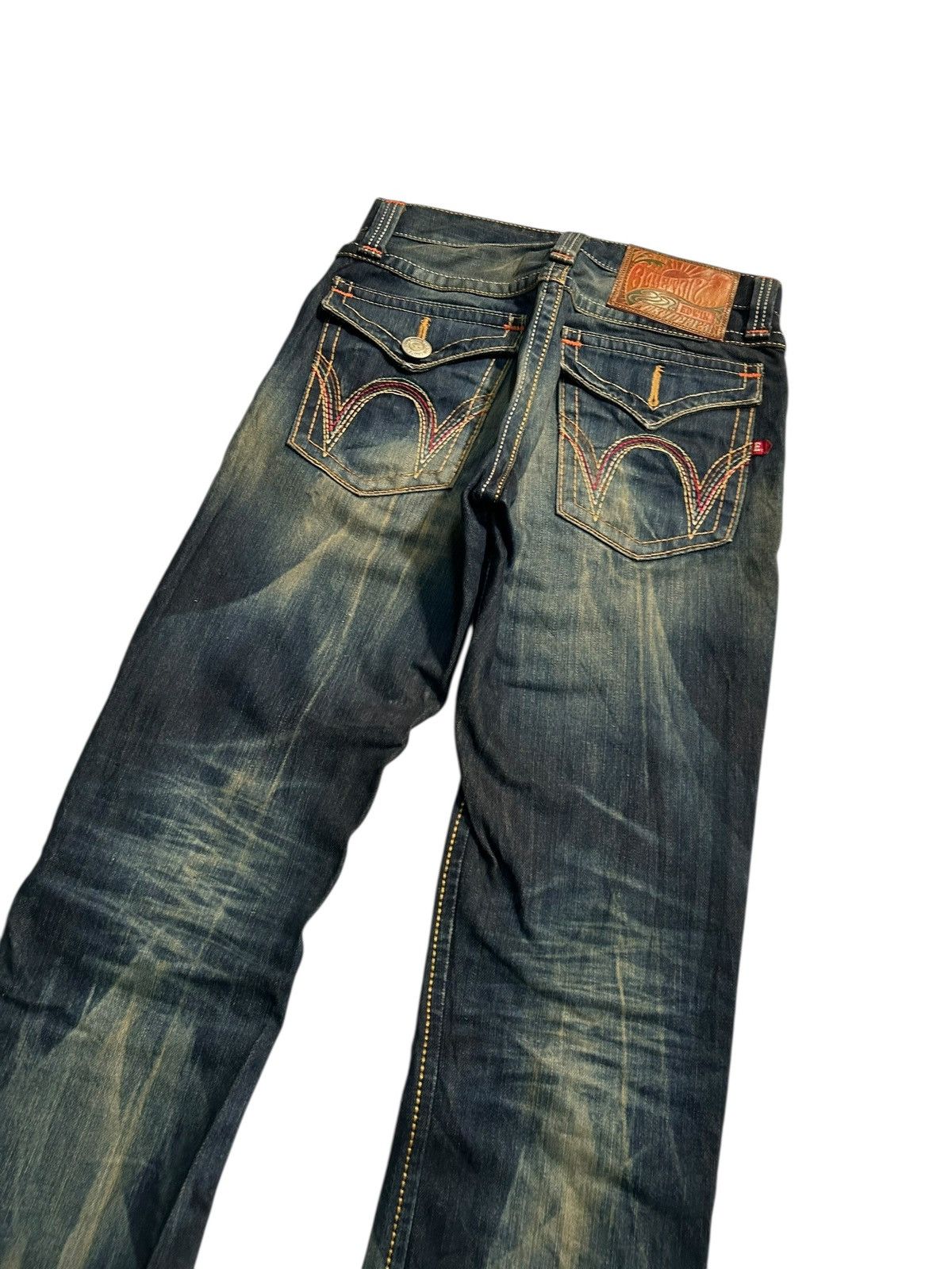 Japanese Brand × Kapital × Vintage VINTAGE EDWIN RUSTY MUDWASH PUNK GRUNGE STYLE DENIM JEANS Size US 30 / EU 46 - 12 Thumbnail