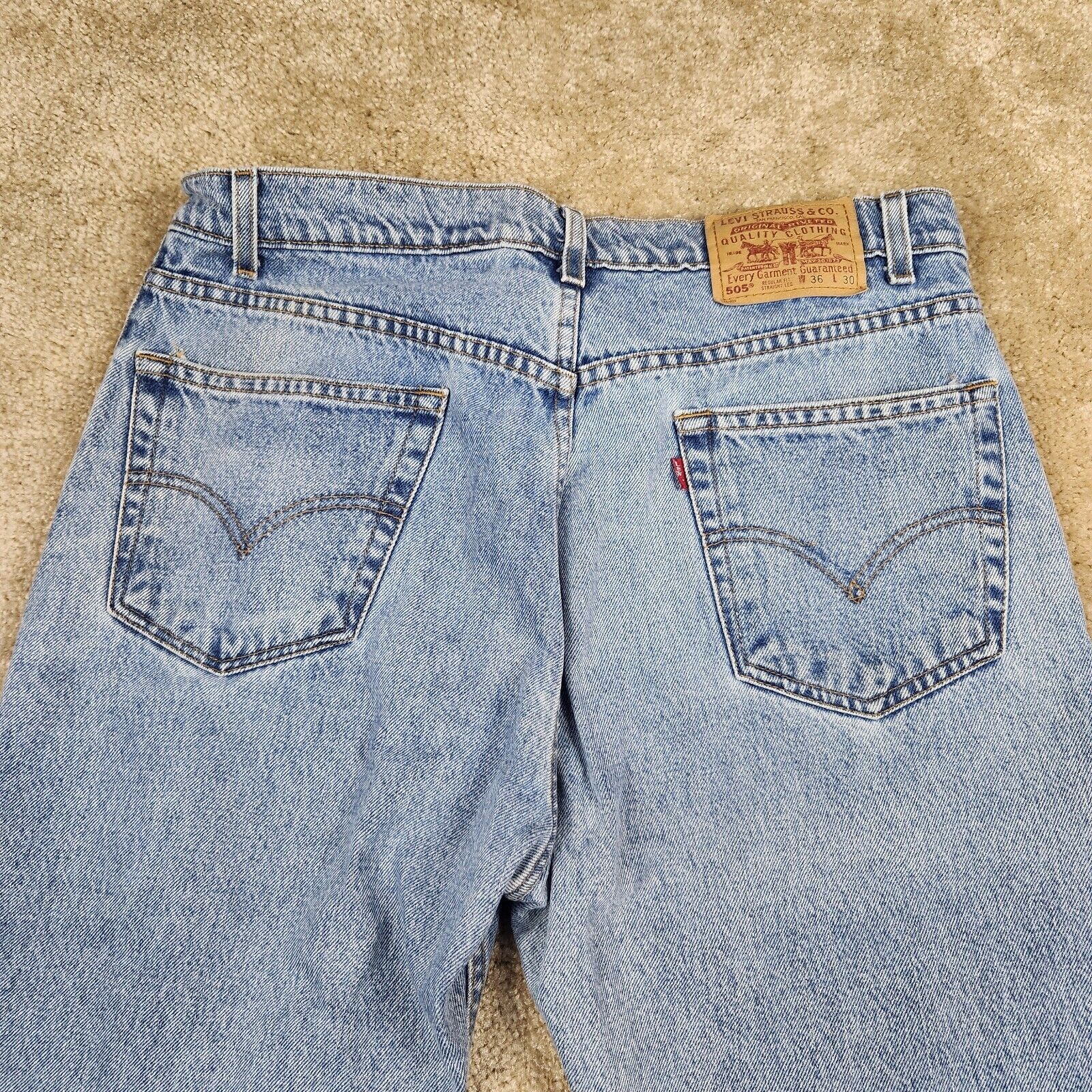 Levi's VTG Levi's 505 Straight Leg Jeans 36x30 Aug 98 #679 Size US 36 / EU 52 - 8 Thumbnail