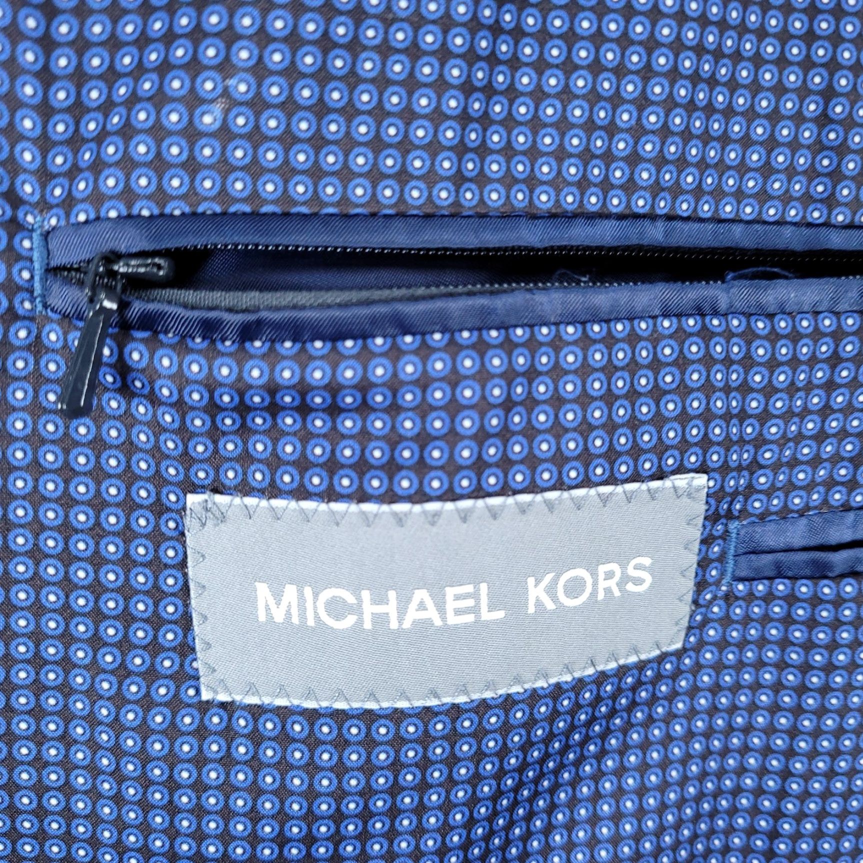Michael Kors Michael Kors Navy Blue Blazer 2 Button Double Vented Notch Sport Coat Size 46R Size 46R - 3 Thumbnail
