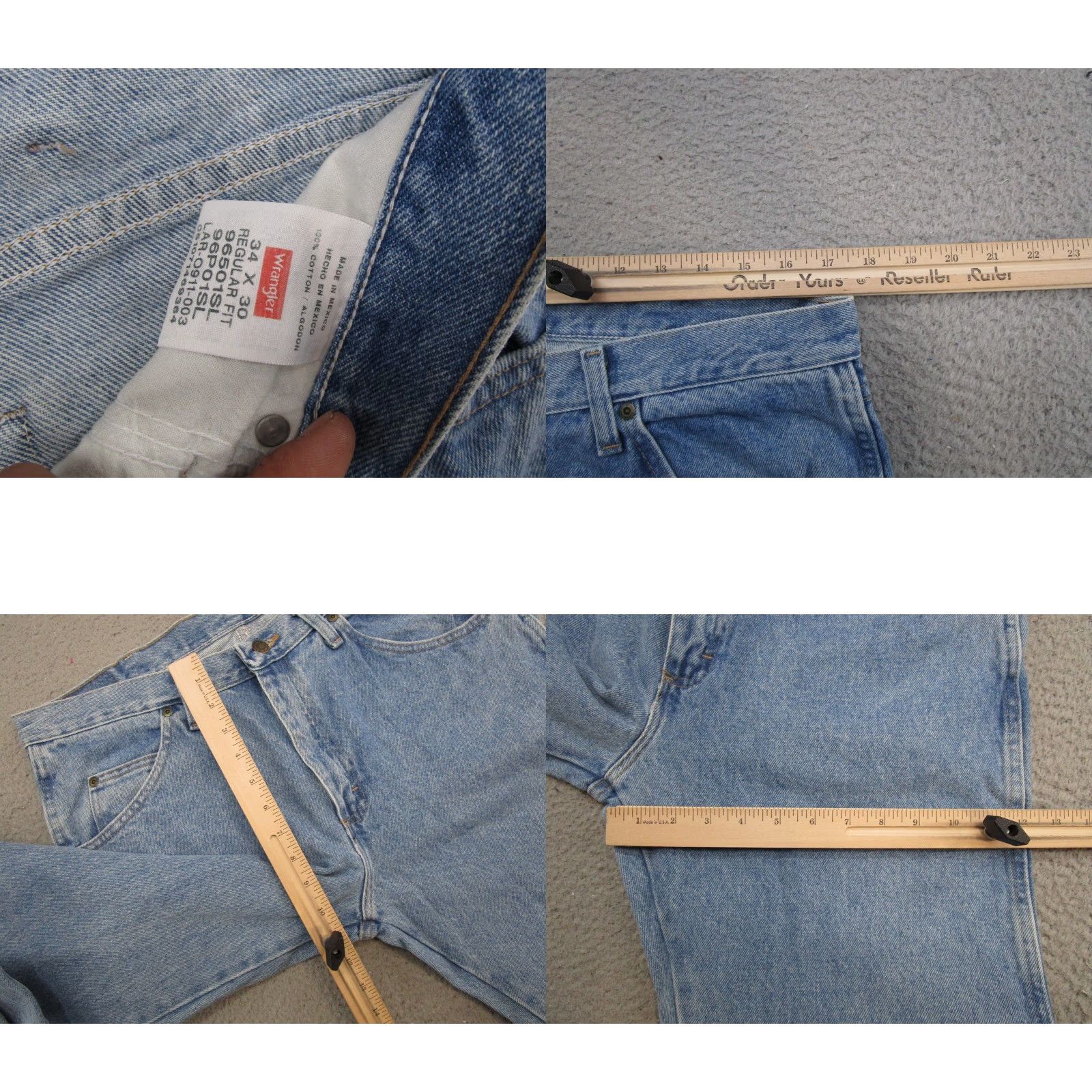 Wrangler Wrangler Jeans Mens Regular Fit Straight Blue 5 Pocket Denim 34x30 New Stars 96501SL Five Star Premium Denim Size US 34 / EU 50 - 8 Thumbnail