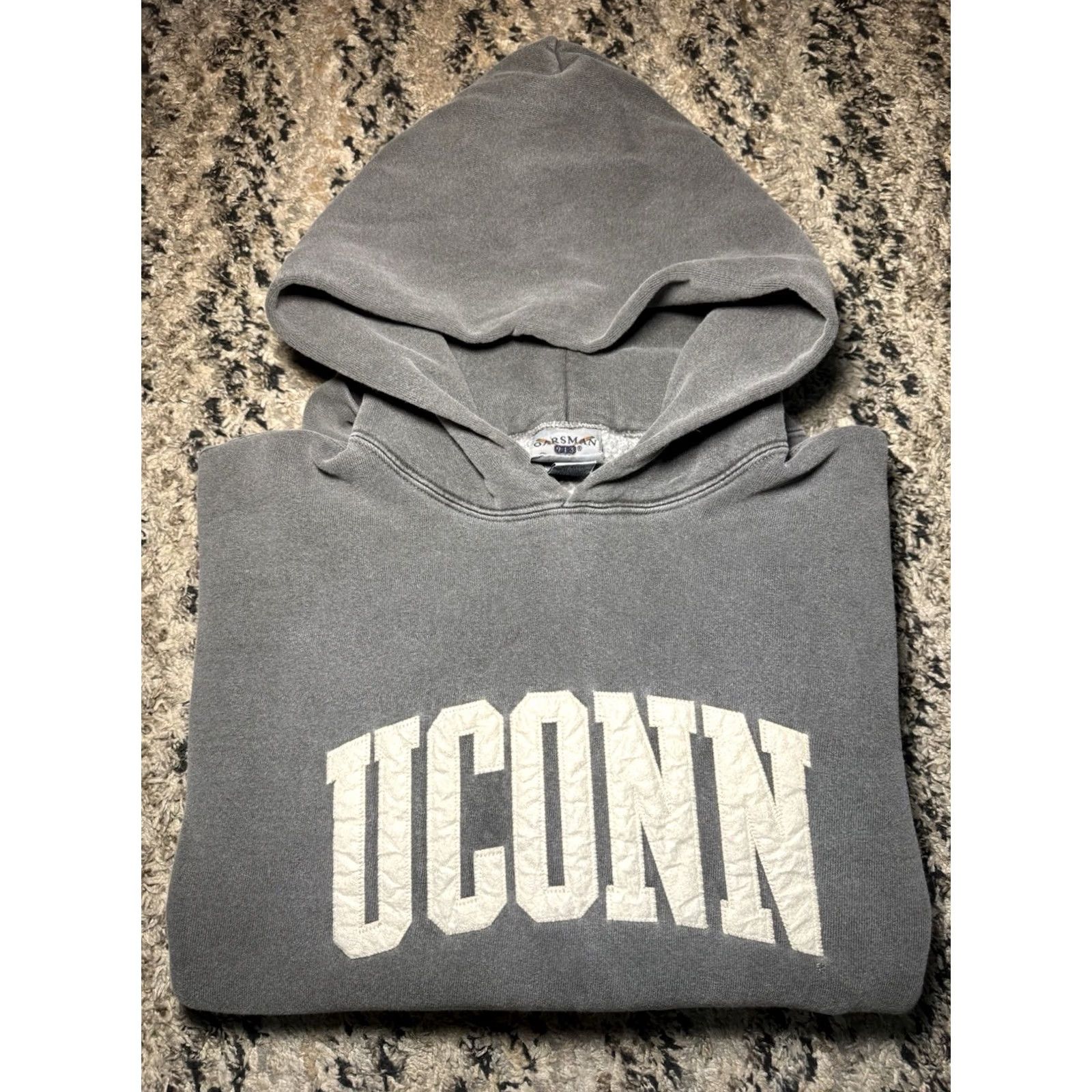 Vintage VINTAGE Oarsman Hoodie Unisex Adults Large Gray 90s UCONN College University Pullover Hooded Mens Womens Size US L / EU 52-54 / 3 - 2 Thumbnail