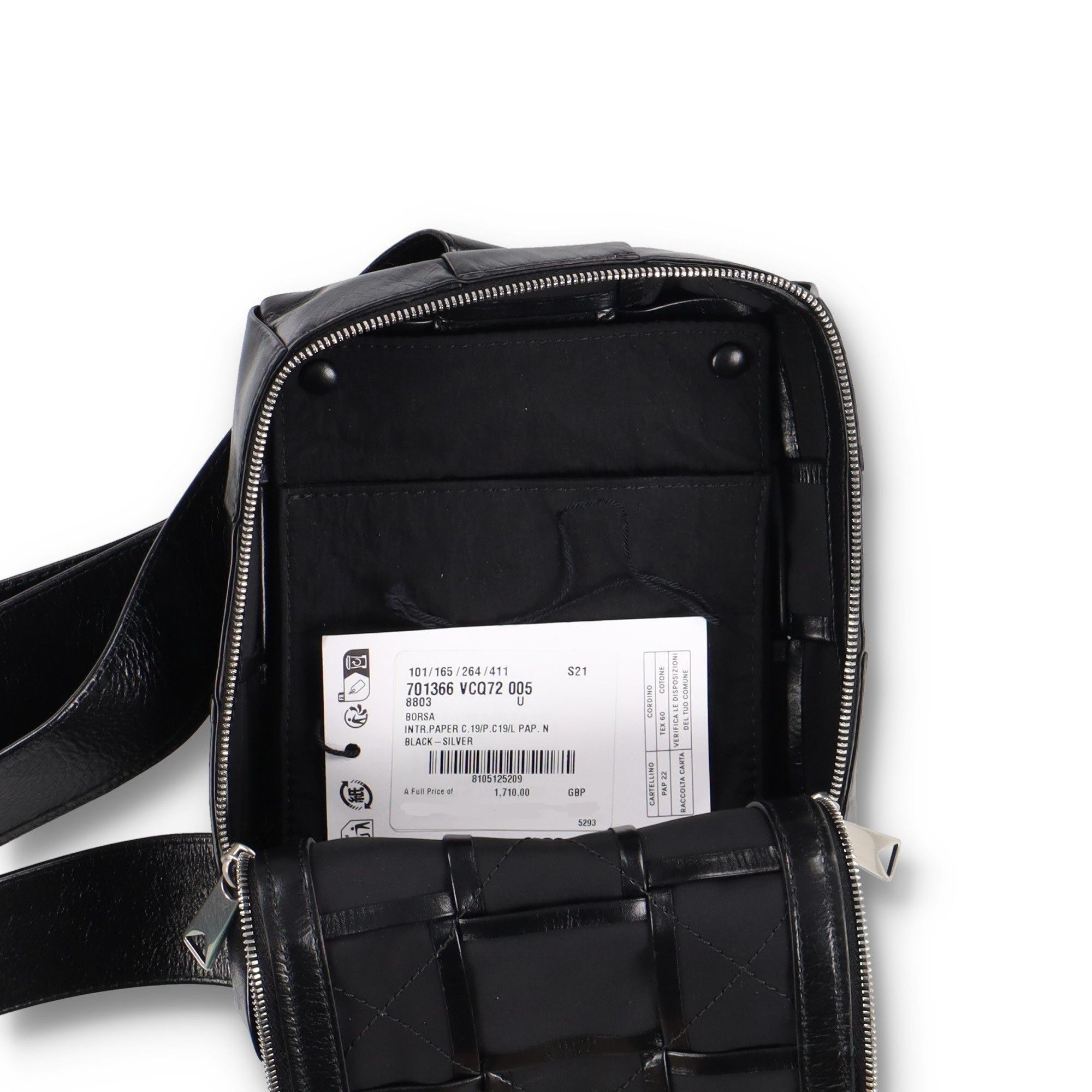 Bottega Veneta Black Intrecciato Leather Mini Cassette Sling Bag Size ONE SIZE - 10 Thumbnail