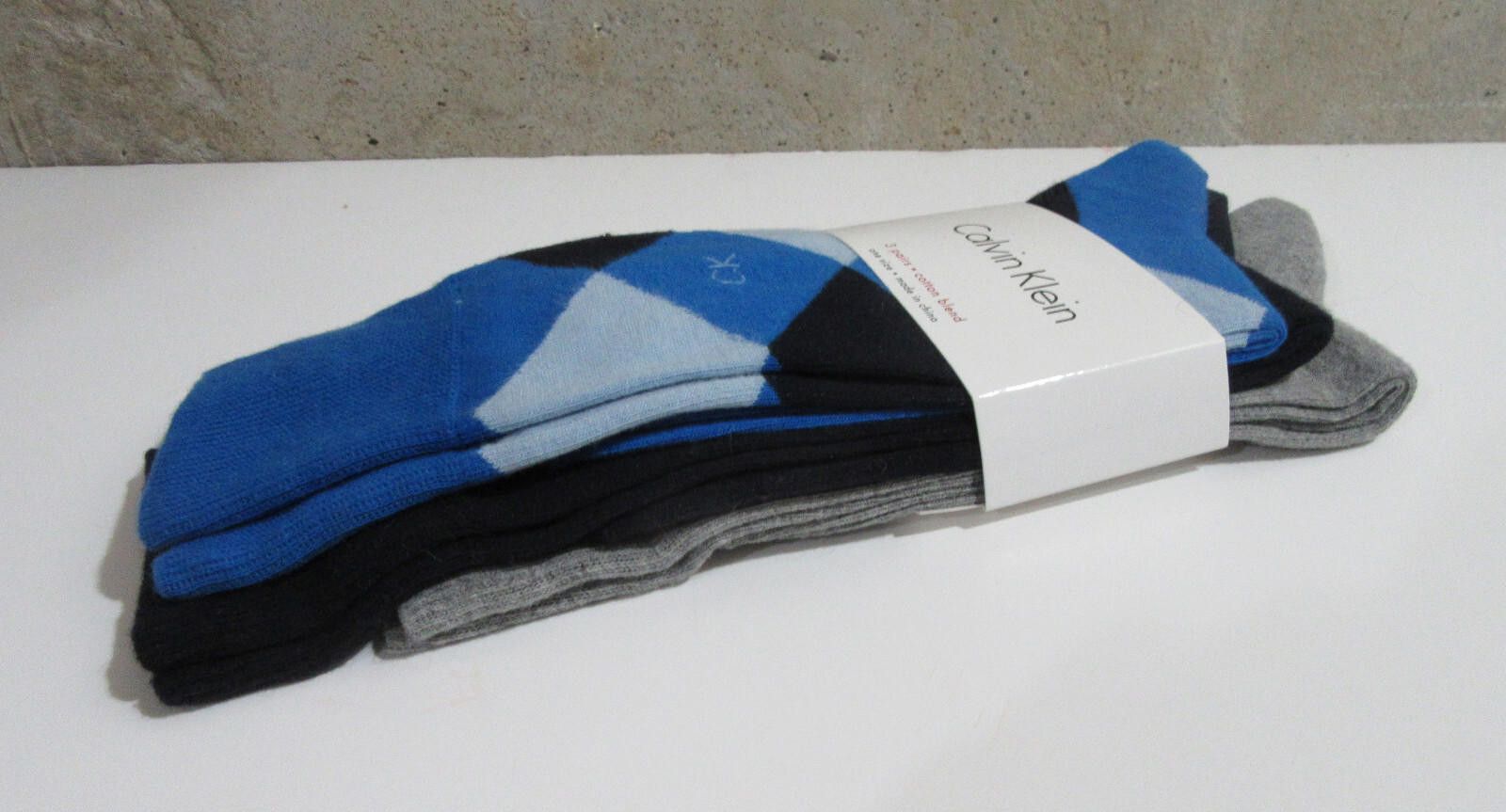 Calvin Klein Calvin Klein Mens Trouser Dress Socks Argyle Assorted 3 pack Size ONE SIZE - 4 Thumbnail