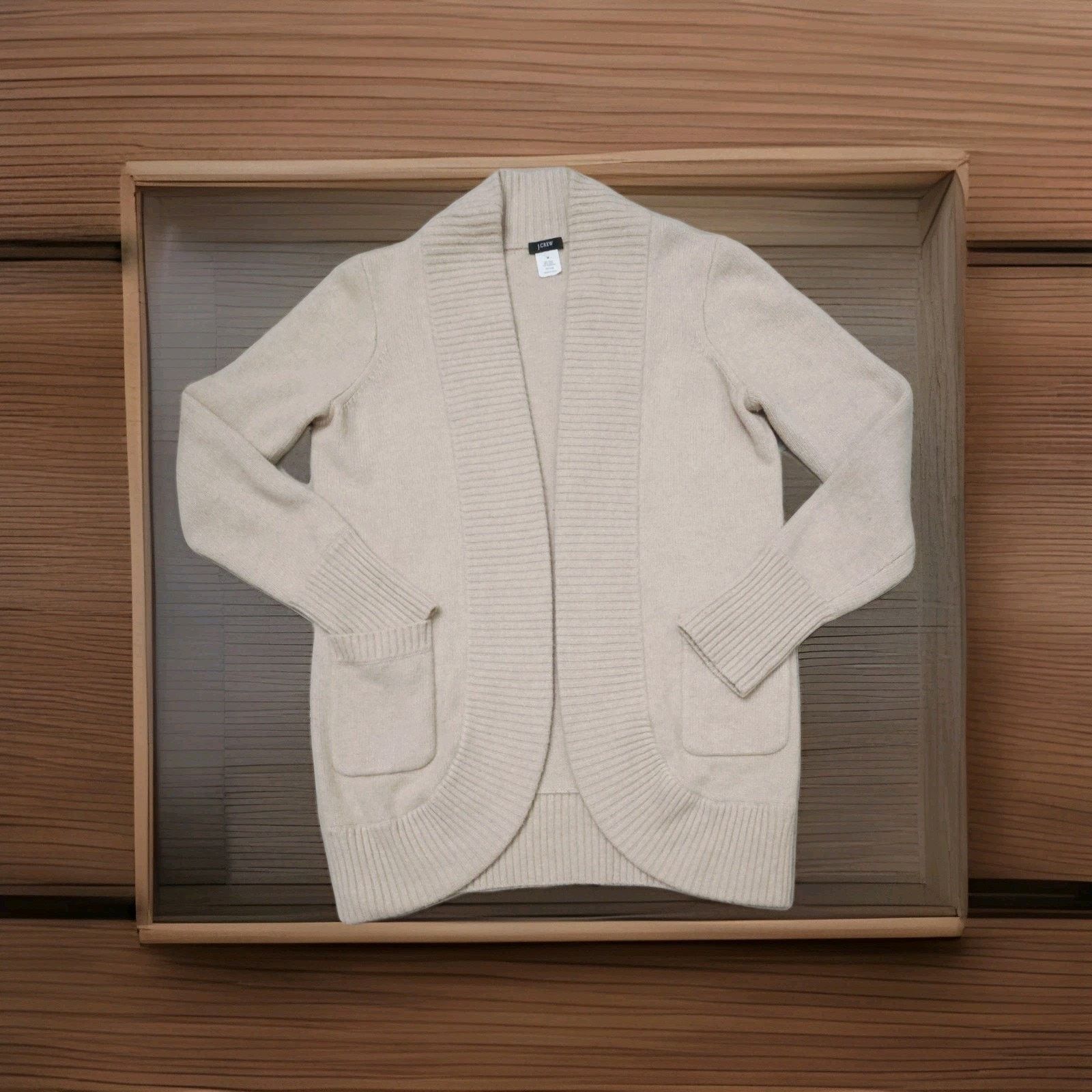 J.Crew J. Crew Knit Cashmere Wool Blend Cardigan Sweater Fisherman Size M / US 6-8 / IT 42-44 - 2 Thumbnail