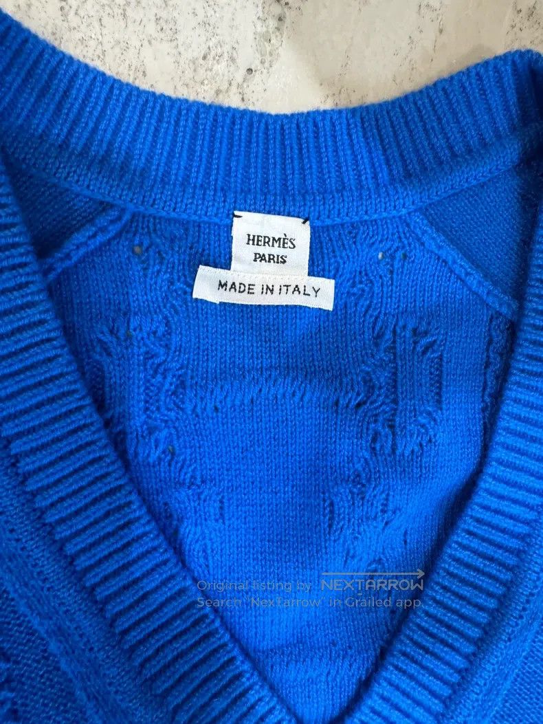 Hermes Hermes V-neck Dress with Heavy Jacquard Knitting Craft Size XXS / US 00 / IT 34 - 3 Thumbnail