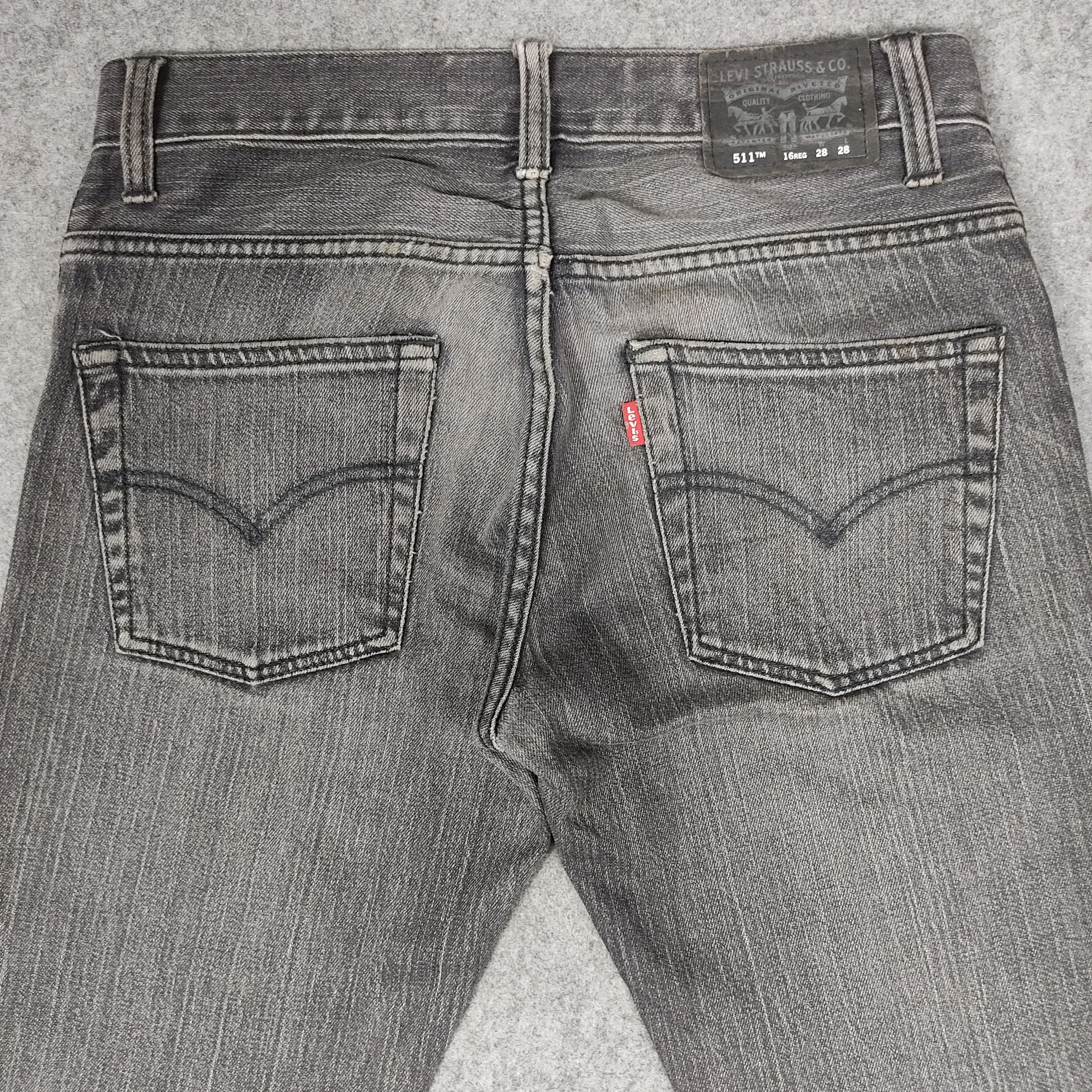 Levi's × Vintage Vintage Levis 511 Faded Black Jeans Slim L466 Size US 31 - 7 Thumbnail