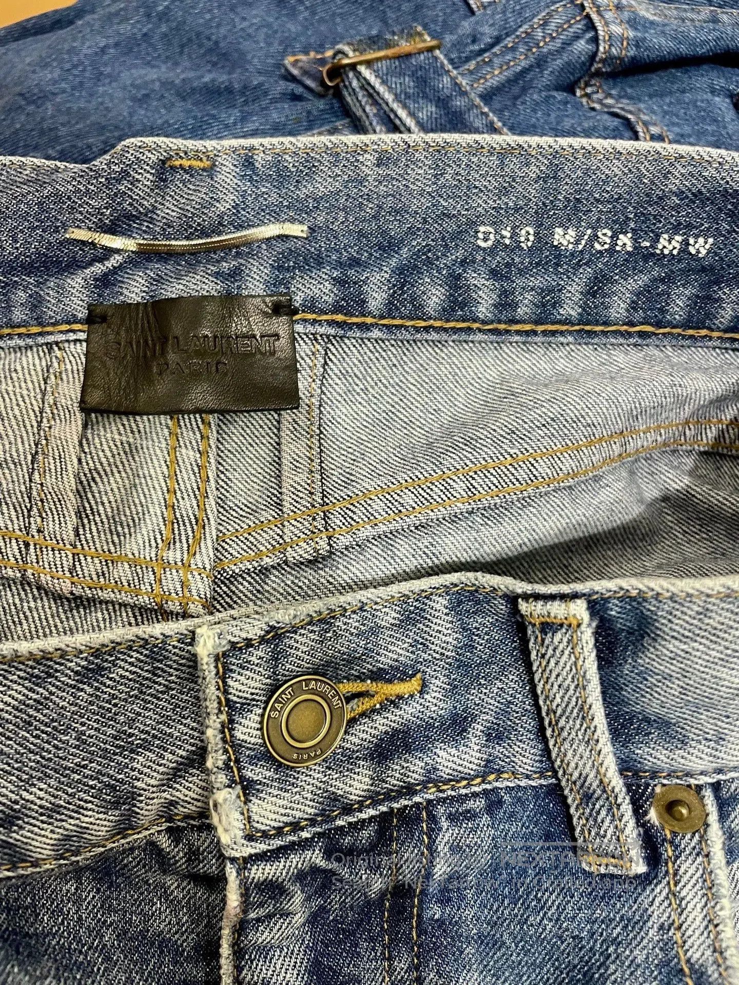 Saint Laurent Paris Blue Ripped Denim Jeans Size 28. Size US 28 / EU 44 - 6 Thumbnail