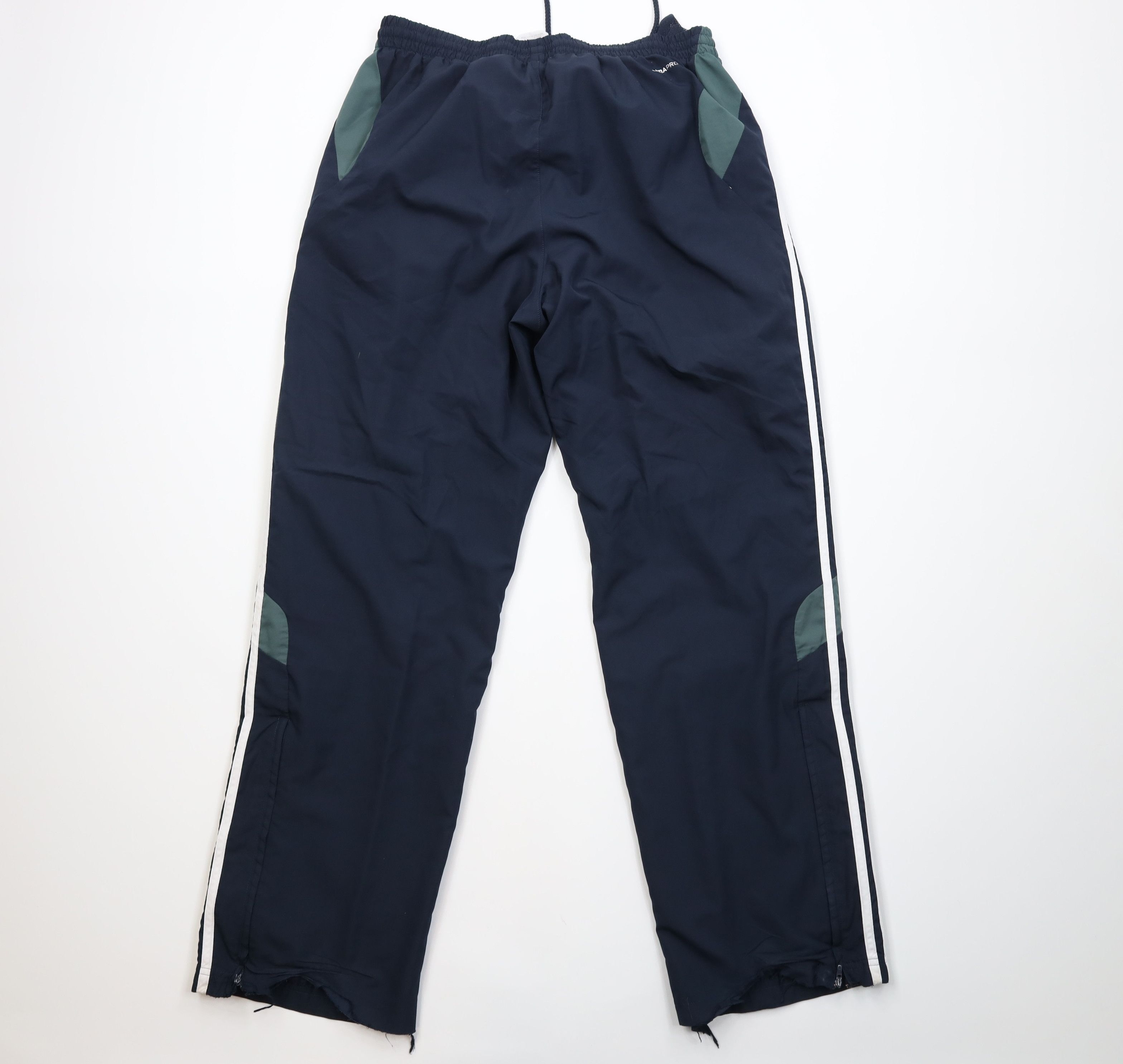 Adidas Vintage Y2K Adidas Striped Lined Wide Leg Windbreaker Pants Size US 36 / EU 52 - 11 Thumbnail