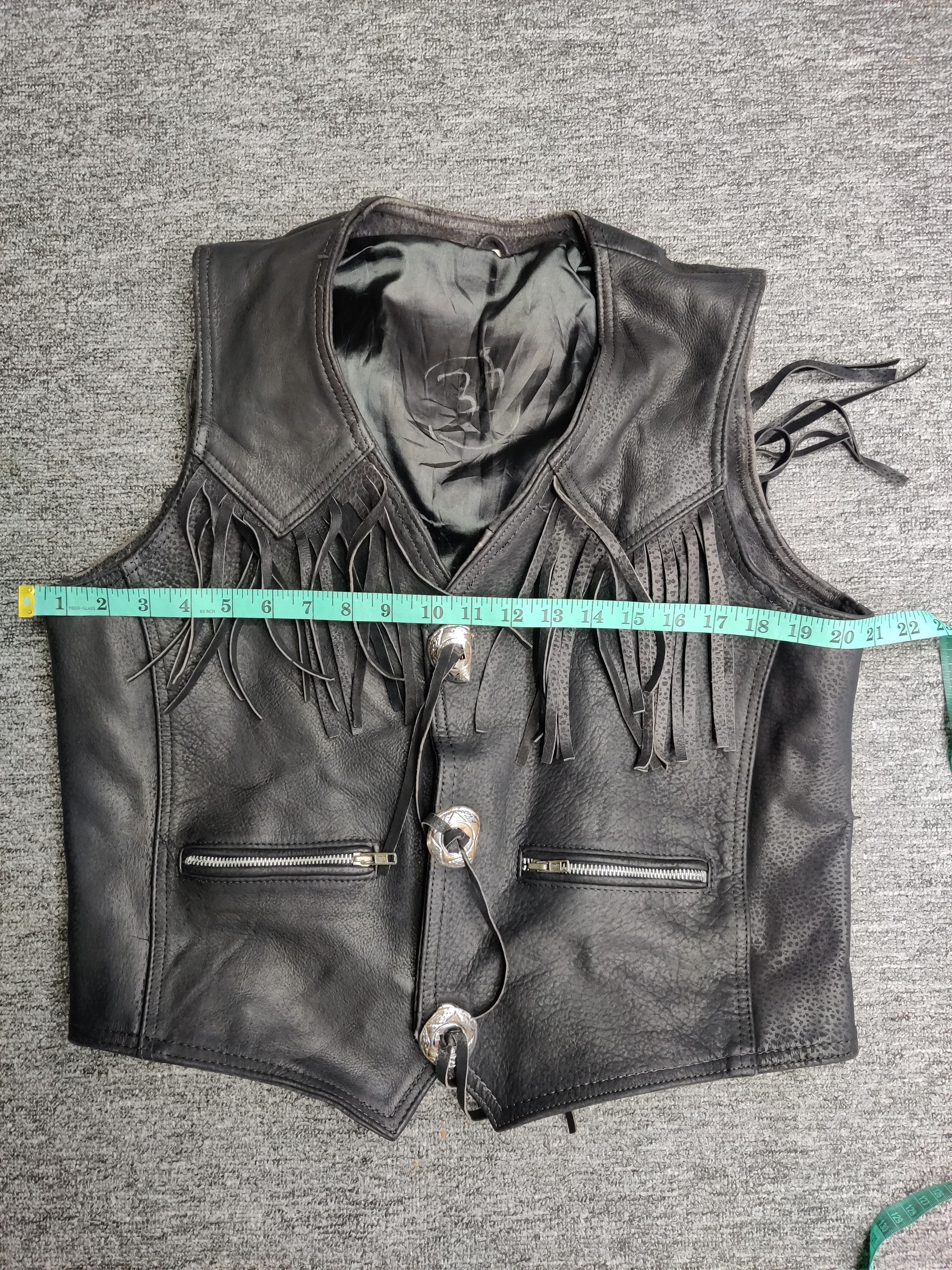 Leather Vintage Echtes Leder Leather Fringe Motorcycle Vest Size US M / EU 48-50 / 2 - 10 Thumbnail