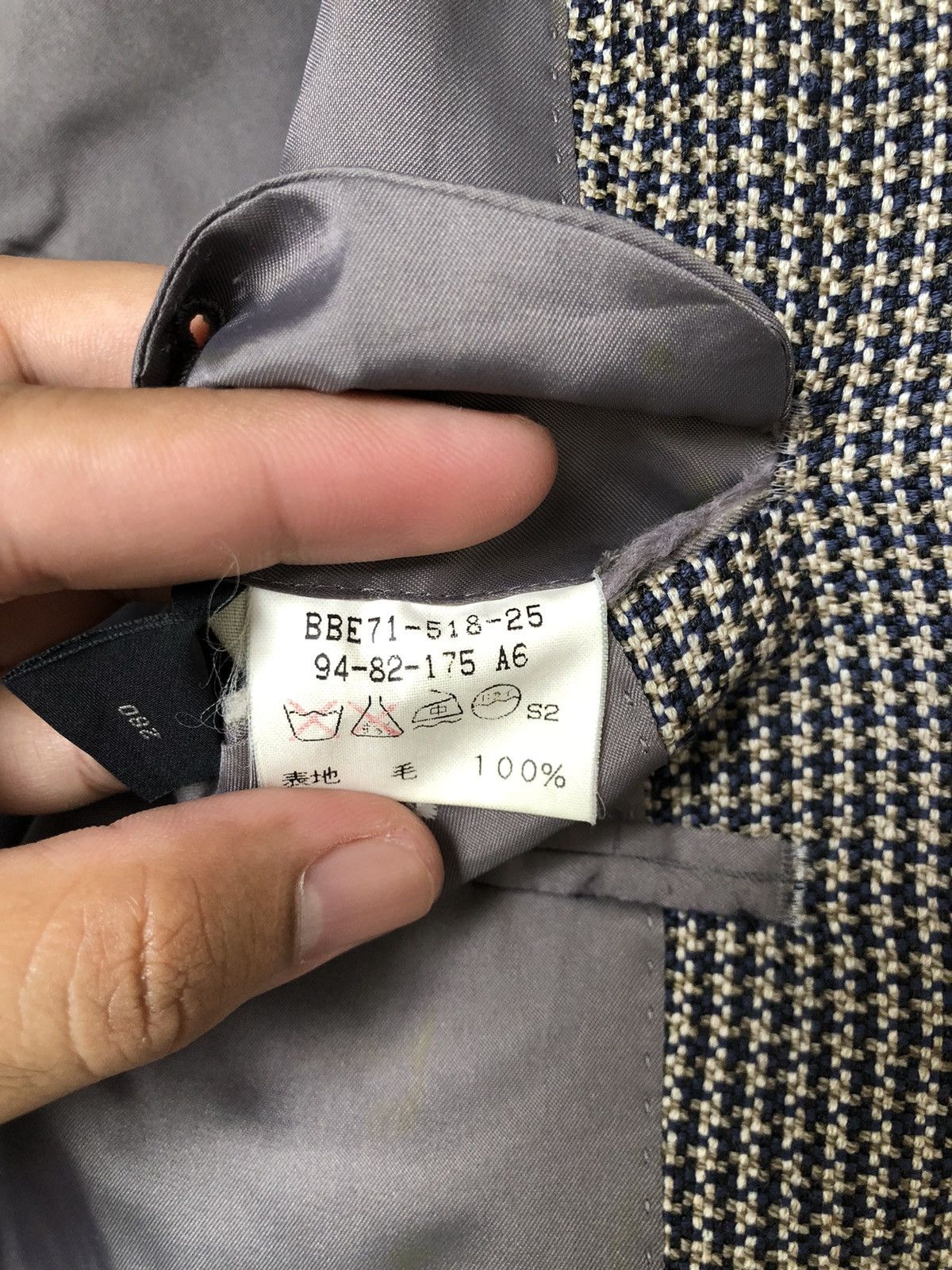 Burberry Vtg Burberry Tweed Wool Checked Single Breasted Blazer Size US M / EU 48-50 / 2 - 15 Thumbnail