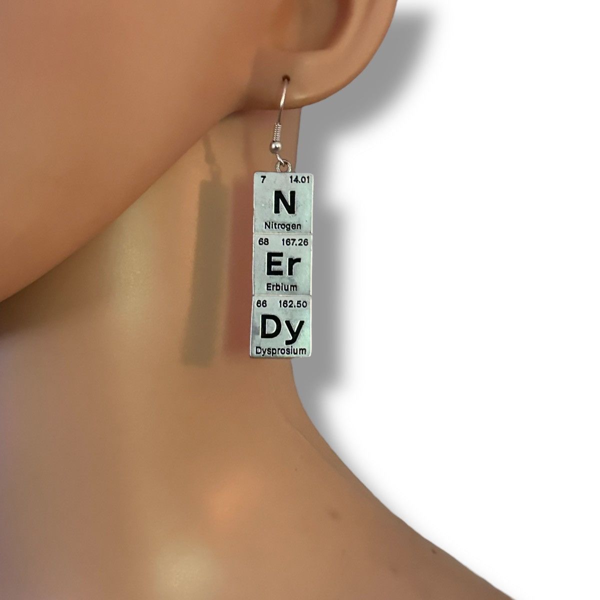 Other Silver tone chemist periodic table dangle earrings Size ONE SIZE - 2 Thumbnail
