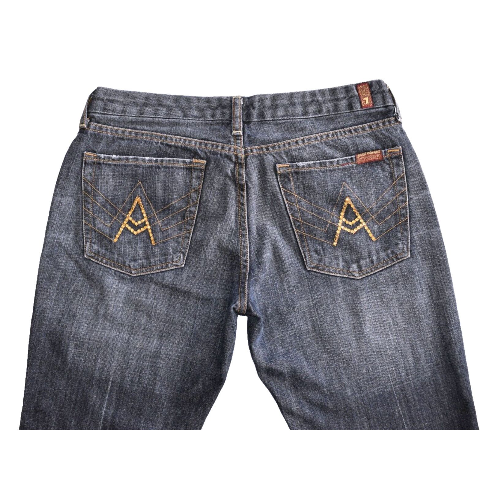 7 For All Mankind Vintage SEVEN FOR ALL MANKIND Crystal A Pocket Flare Jean 30 Size 30" / US 8 / IT 44 - 4 Thumbnail