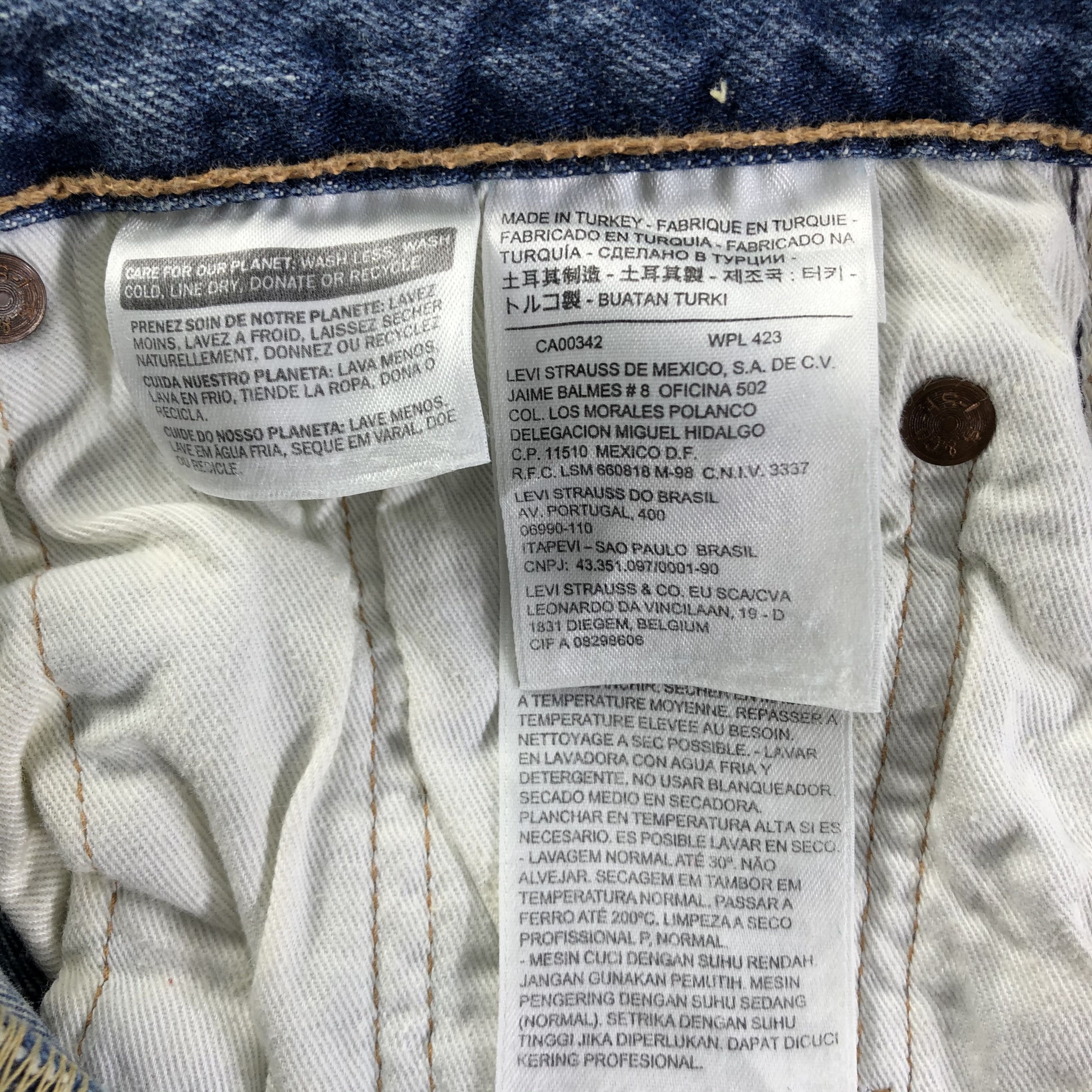 Levi's Vintage Blue Wash Levis 501 Jeans-JM3322 Size US 32 / EU 48 - 10 Thumbnail