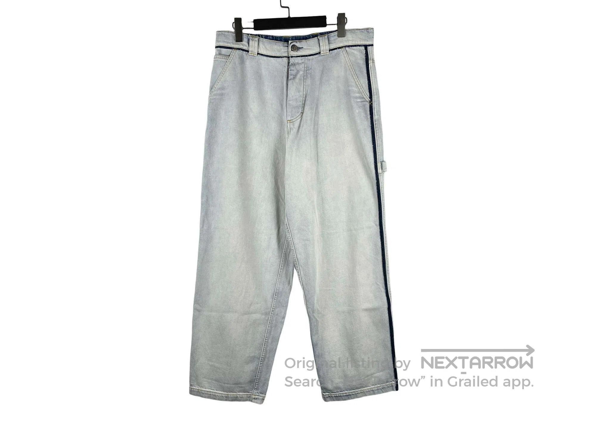 Maison Margiela Maison Margiela Washed Denim Wide Leg Pants Size US 31 - 1 Thumbnail