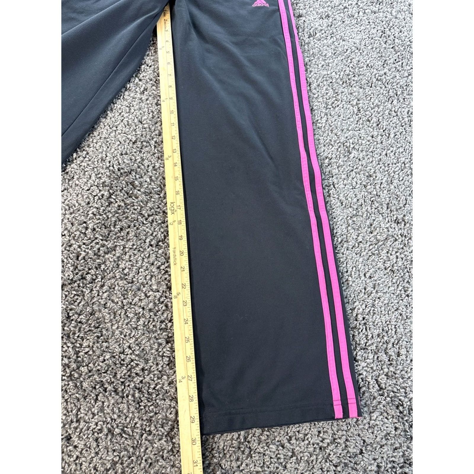 Adidas VINTAGE Adidas Track Pants Mens S Purple Warm Ups Pockets Y2K Baggy 00s Size US 29 - 2 Thumbnail