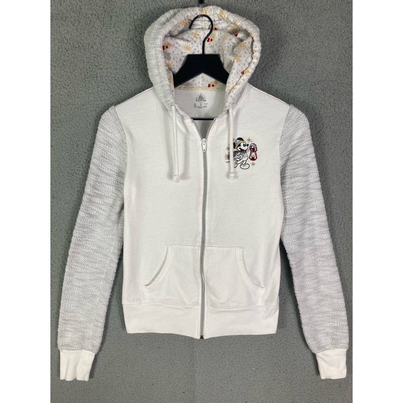 Disney Disney Parks Christmas Kids XS Zip Hoodie White Mickey Size XS / US 0-2 / IT 36-38 - 6 Thumbnail