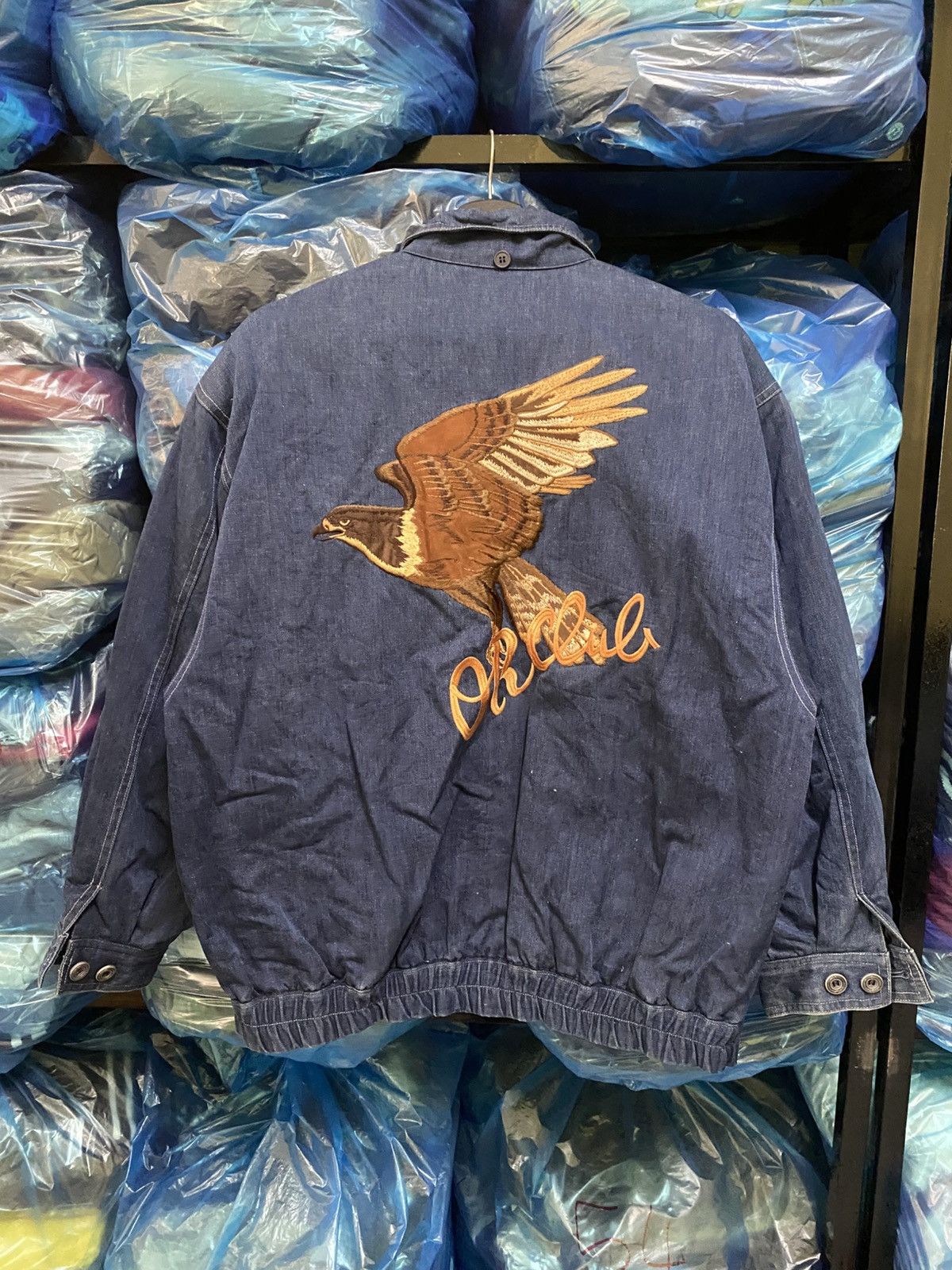 Other Vintage OR CLUB Denim Jacket with Embroidered Eagle Back Size US M / EU 48-50 / 2 - 1 Thumbnail