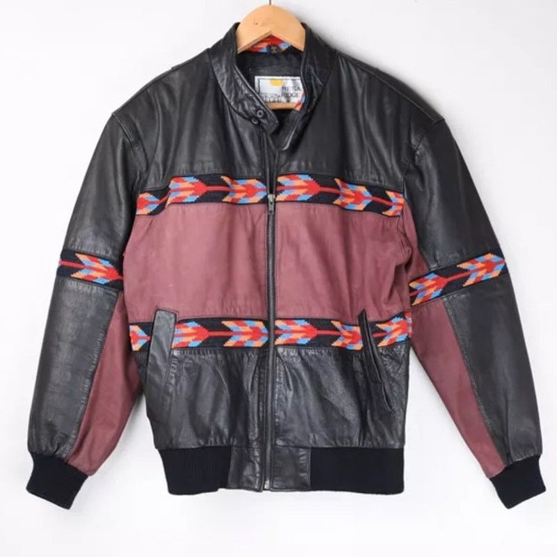 Vintage Vintage Mesa Ridge Southwestern Embroidered Leather Jacket M Size US M / EU 48-50 / 2 - 9 Thumbnail