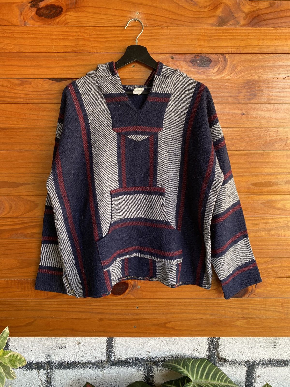 Vintage Vintage Baja Hoodie Striped Pullover Mexico Blanket Hoodie Size US S / EU 44-46 / 1 - 3 Thumbnail