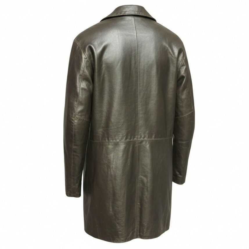 Vera Pelle Vera Pelle Green Leather Jacket Size US L / EU 52-54 / 3 - 2 Thumbnail
