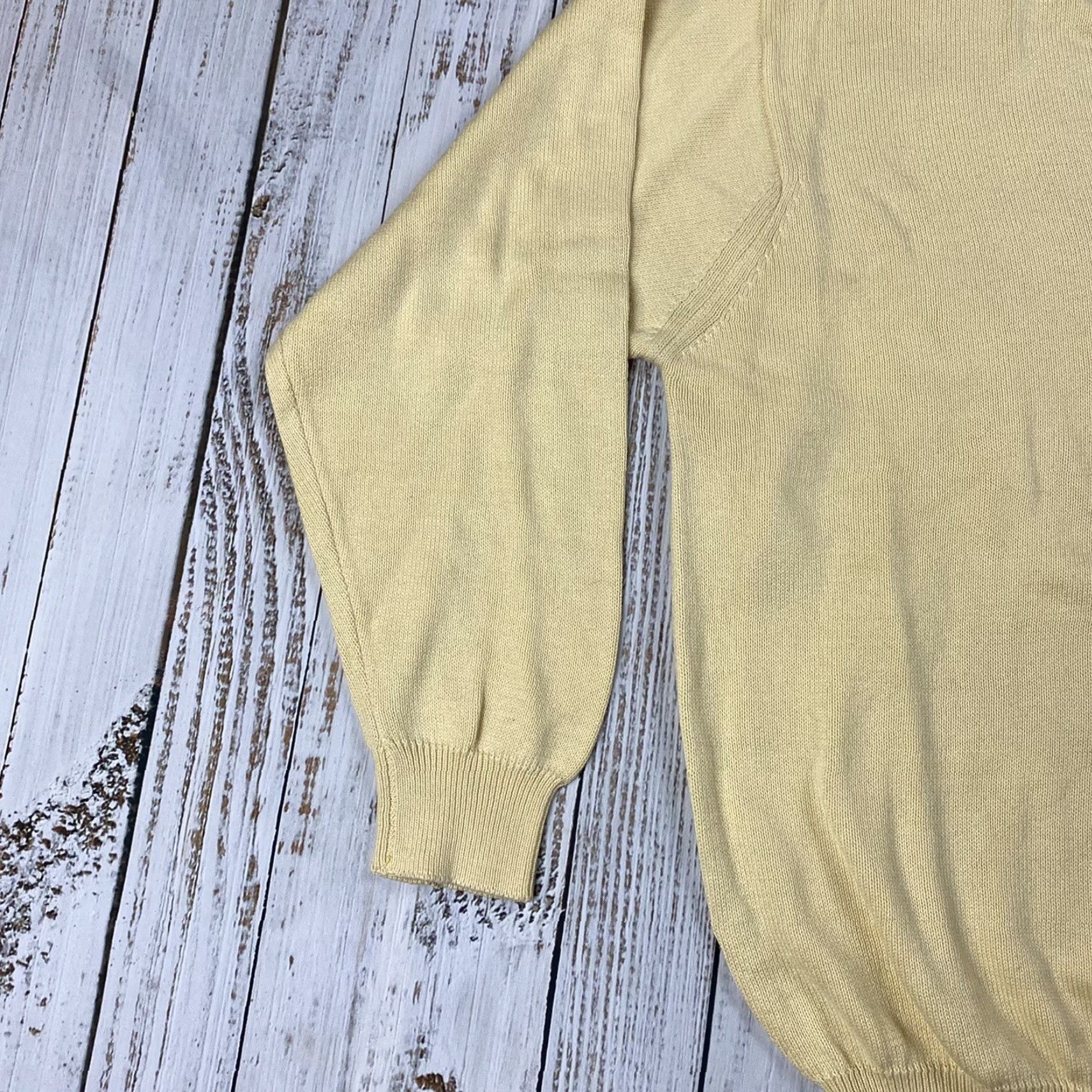 Brooks Brothers VINTAGE Brooks Brothers Sea Island Cotton Sweater Pullover 2XL Yellow 80s Mens Size US XXL / EU 58 / 5 - 3 Thumbnail