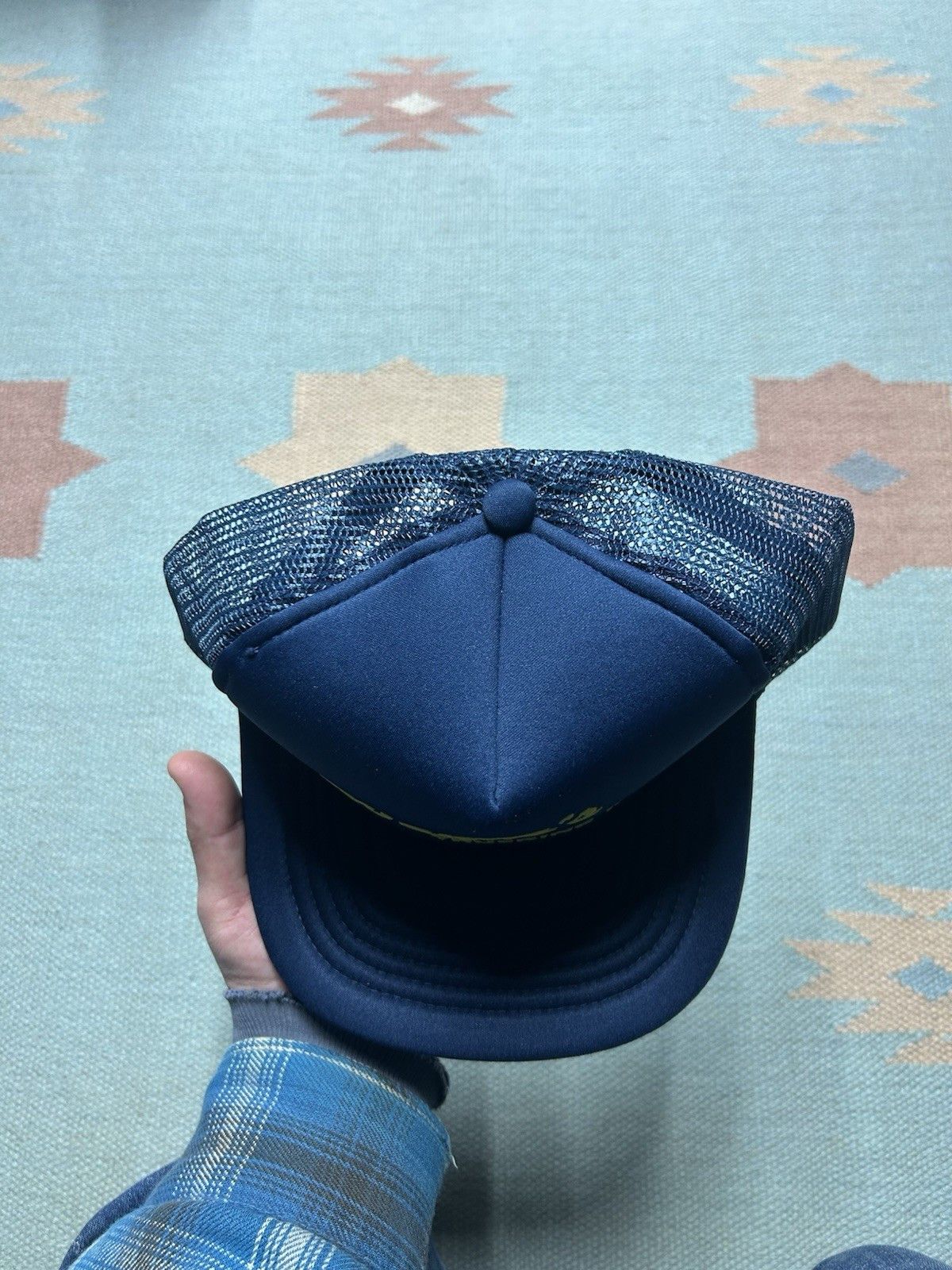 Vintage Vintage trucker hat Wayne’s trucking inc blue yellow snap Size ONE SIZE - 3 Thumbnail