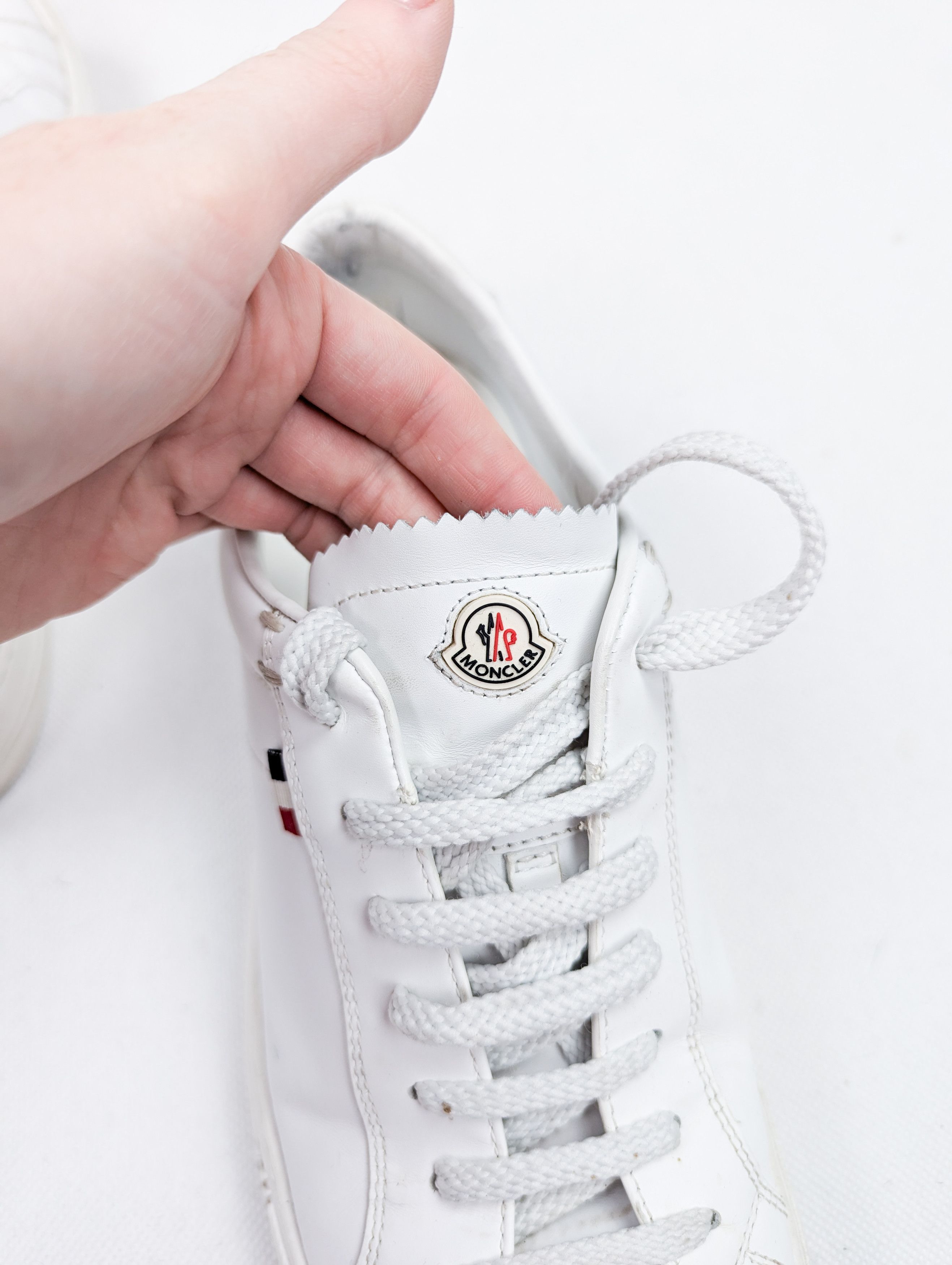 Moncler Moncler white low sneakers trainers 43.5 Size US 10.5 / EU 43-44 - 9 Thumbnail