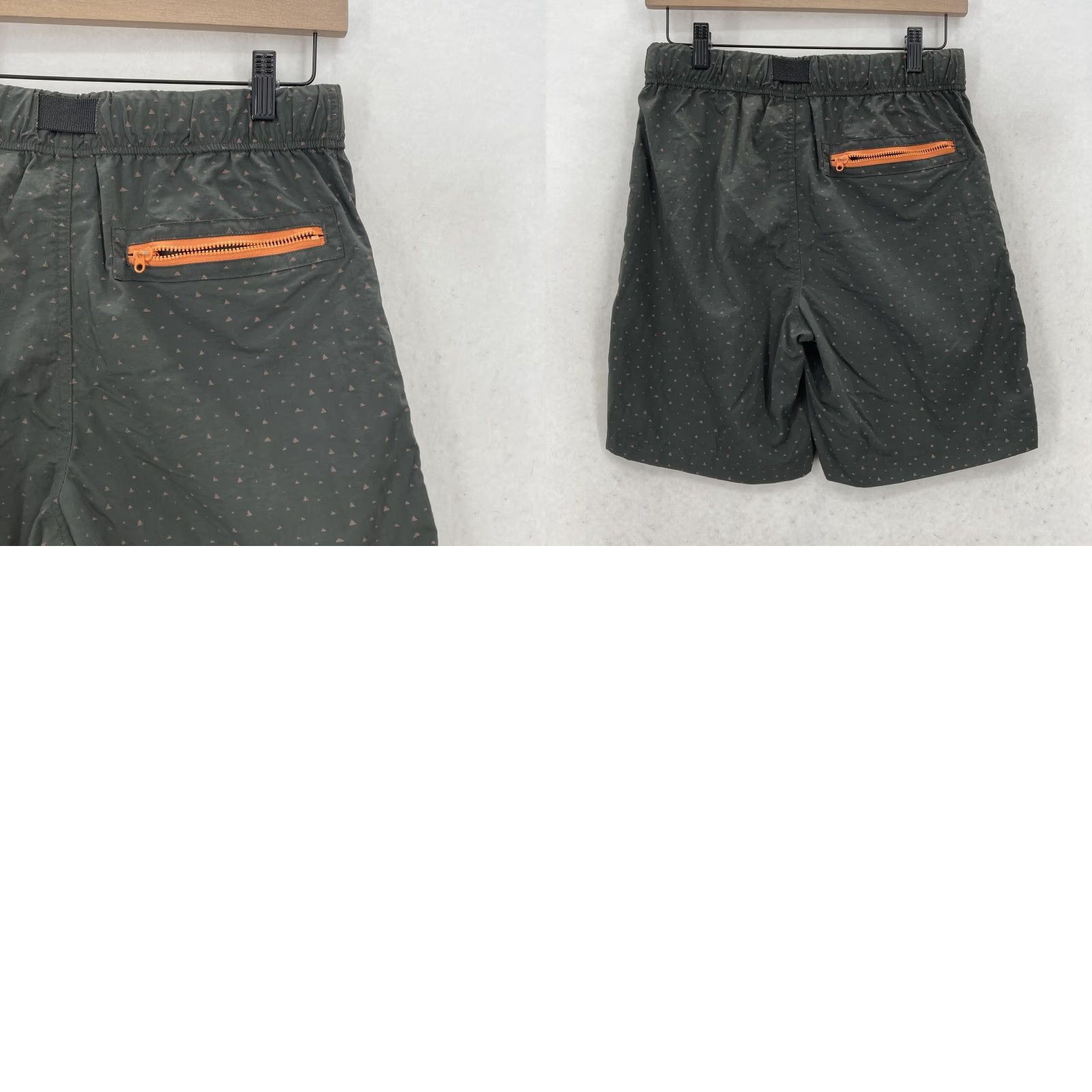 Triangl Howler Bros Shorts Mens 30 Green Triangle Print Nylon Elastic Belted Outdoor Zip Cargo Regular Mens Size US 30 / EU 46 - 9 Thumbnail