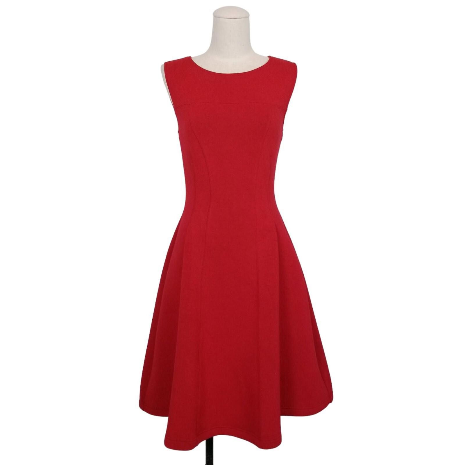 Anthropologie Maeve Debutante Fit and Flare Dress Red Sz Small Size S / US 4 / IT 40 - 1 Thumbnail