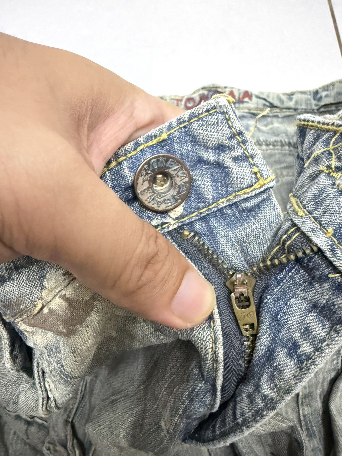 Japanese Brand Rare Sick Joneaa Mud Wash Multipockets Tactikal Denim Jeans Size US 35 - 9 Thumbnail