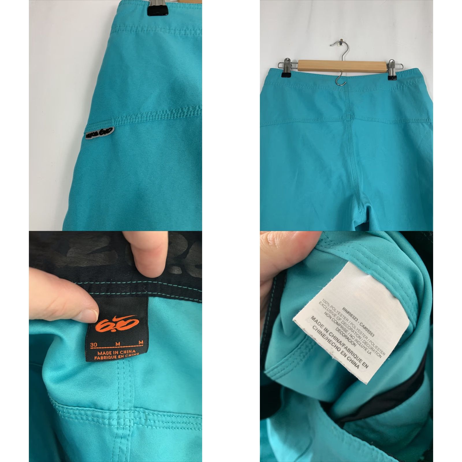 Nike Nike Mens Board Shorts Blue Drawstring M Swim Bottom 30x10 Size US 31 - 8 Thumbnail