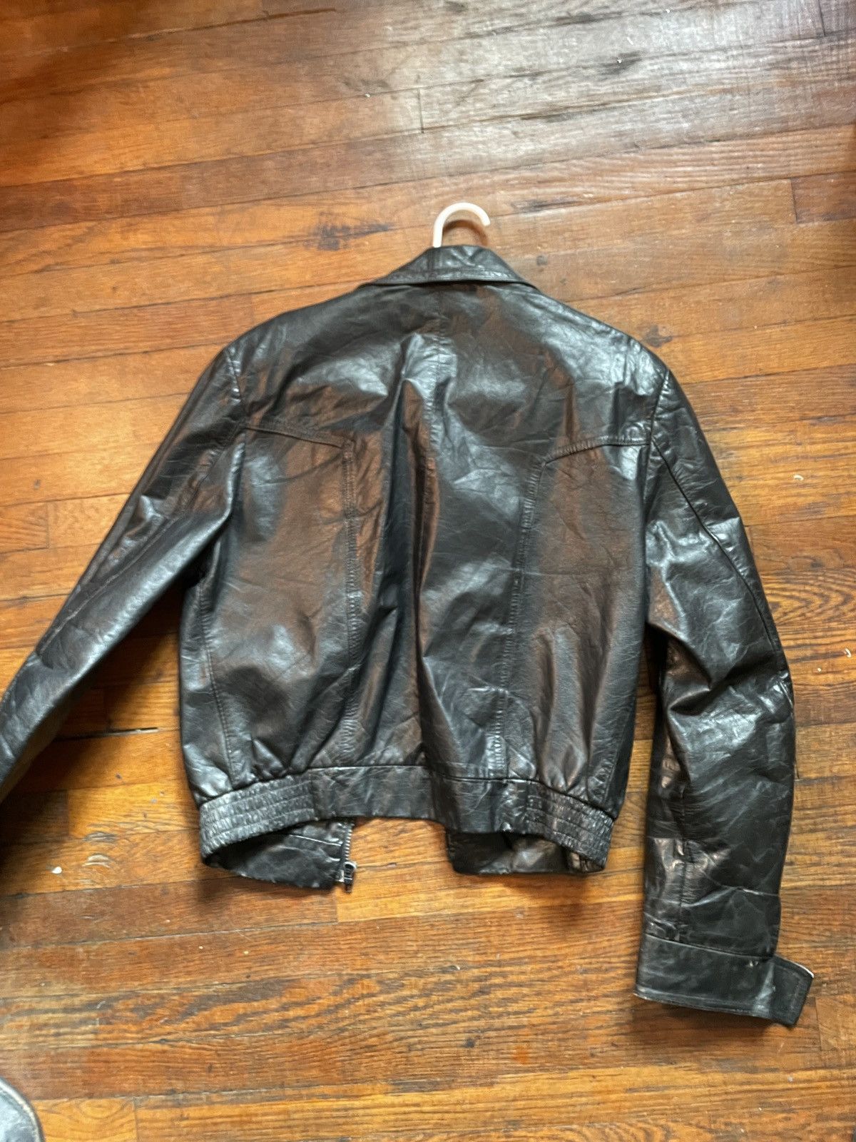 Vintage Thrashed cropped leather jacket Size US M / EU 48-50 / 2 - 5 Thumbnail