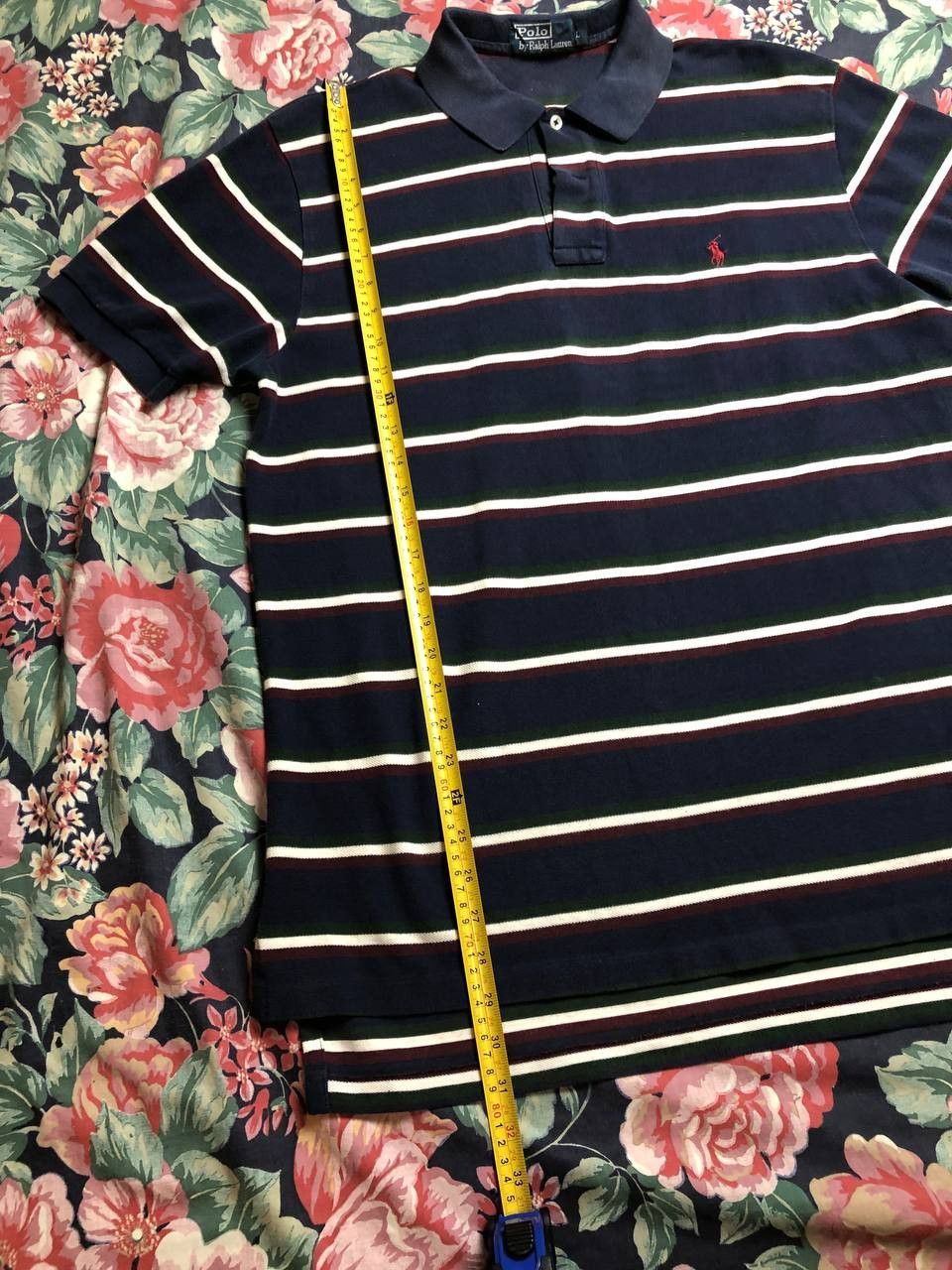 Polo Ralph Lauren Vintage Polo Ralph Lauren Striped Polo Size L Size US L / EU 52-54 / 3 - 8 Thumbnail