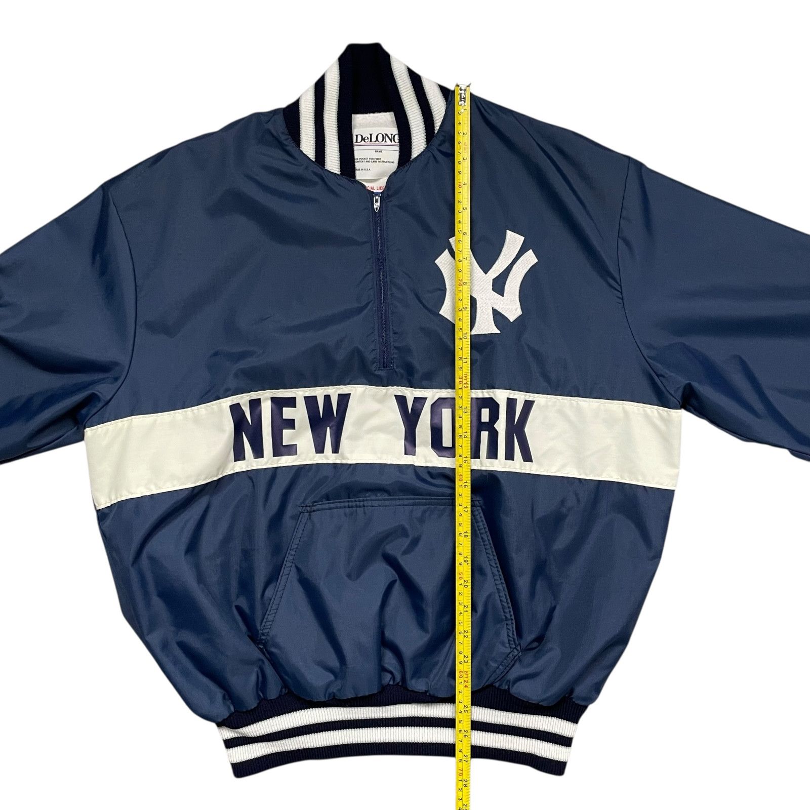 MLB VTG 80s 90s NEW YORK YANKEES DELONG PULLOVER JACKET L Size US L / EU 52-54 / 3 - 8 Thumbnail