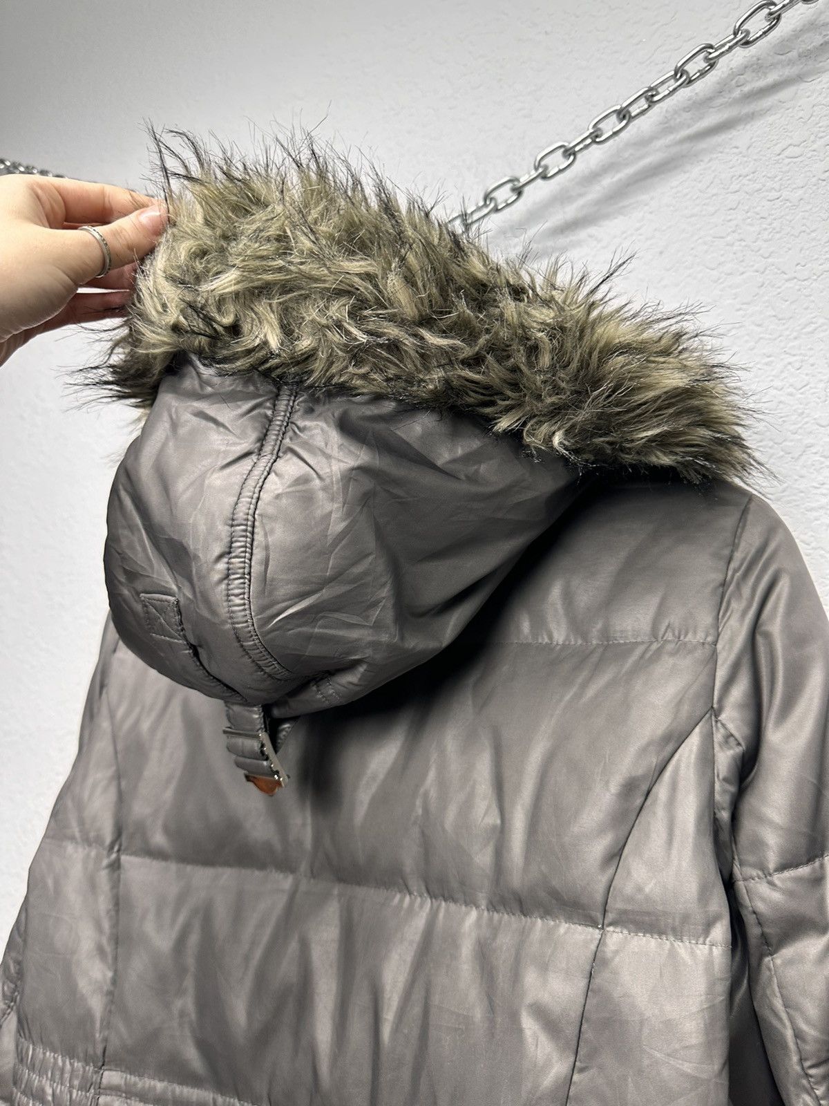 Miss Sixty Vintage Japan Military Fur Hood Jacket Y2K Utility Cropped Size S / US 4 / IT 40 - 12 Thumbnail