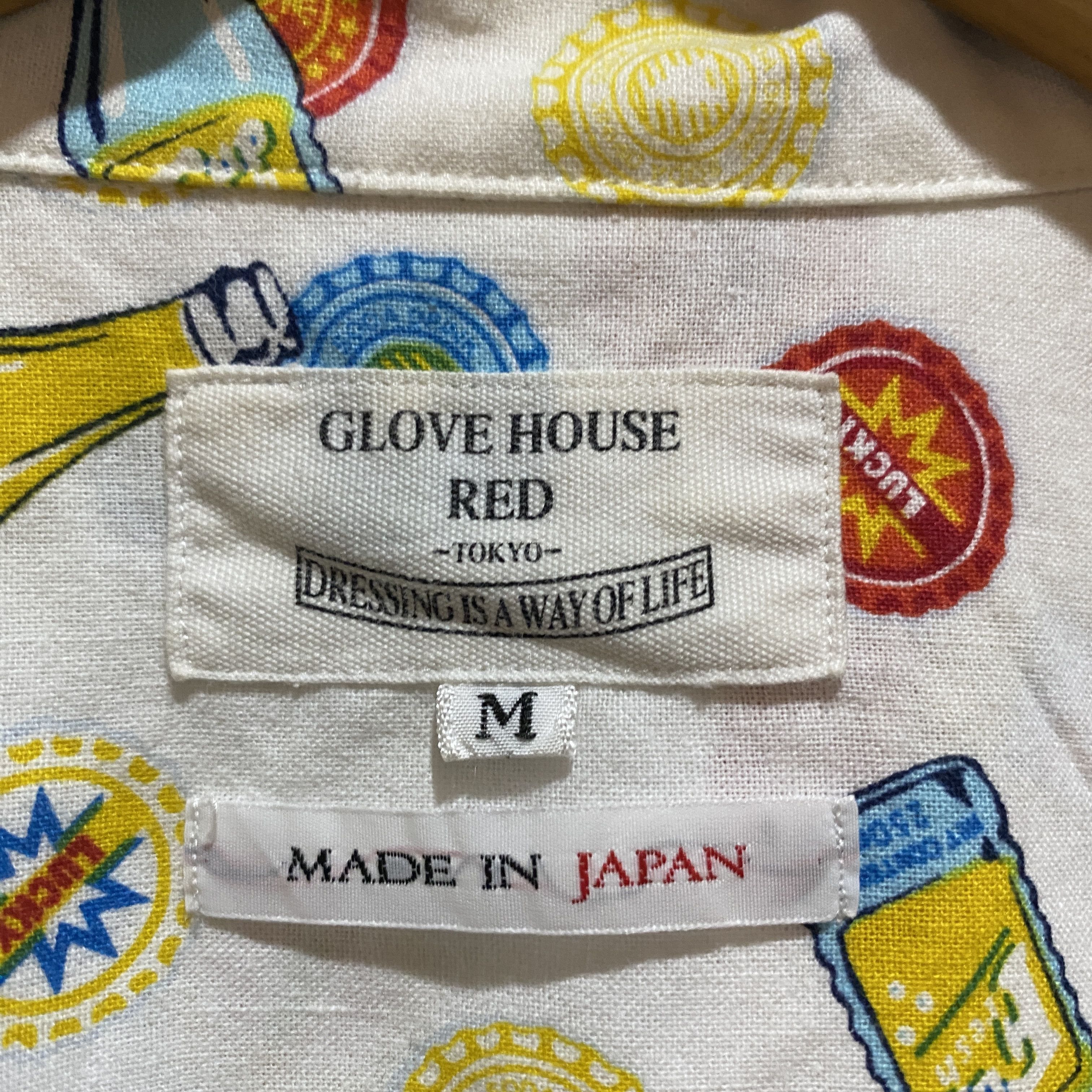 Japanese Brand Glove House Red Japan Pattern Shirt M/L Size US M / EU 48-50 / 2 - 4 Thumbnail