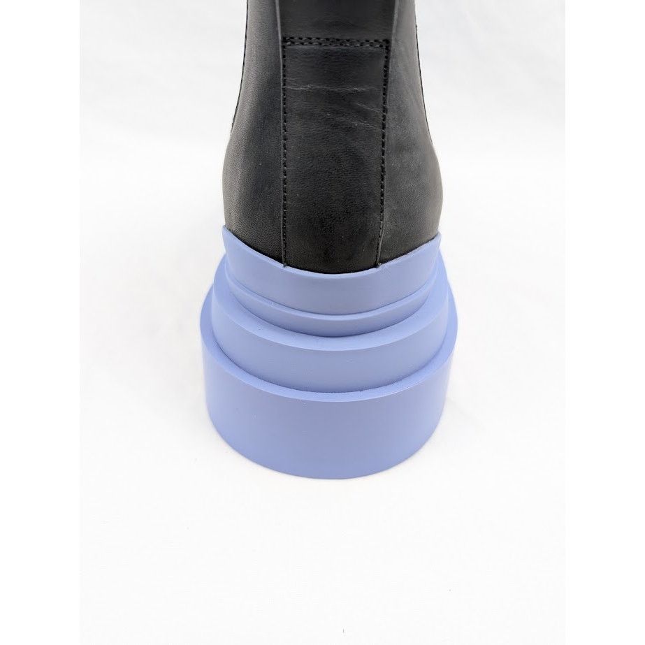 Bottega Veneta o1rshd1 Military Calf The Tire Boots in Black/Purple Size US 11 / EU 44 - 13 Thumbnail