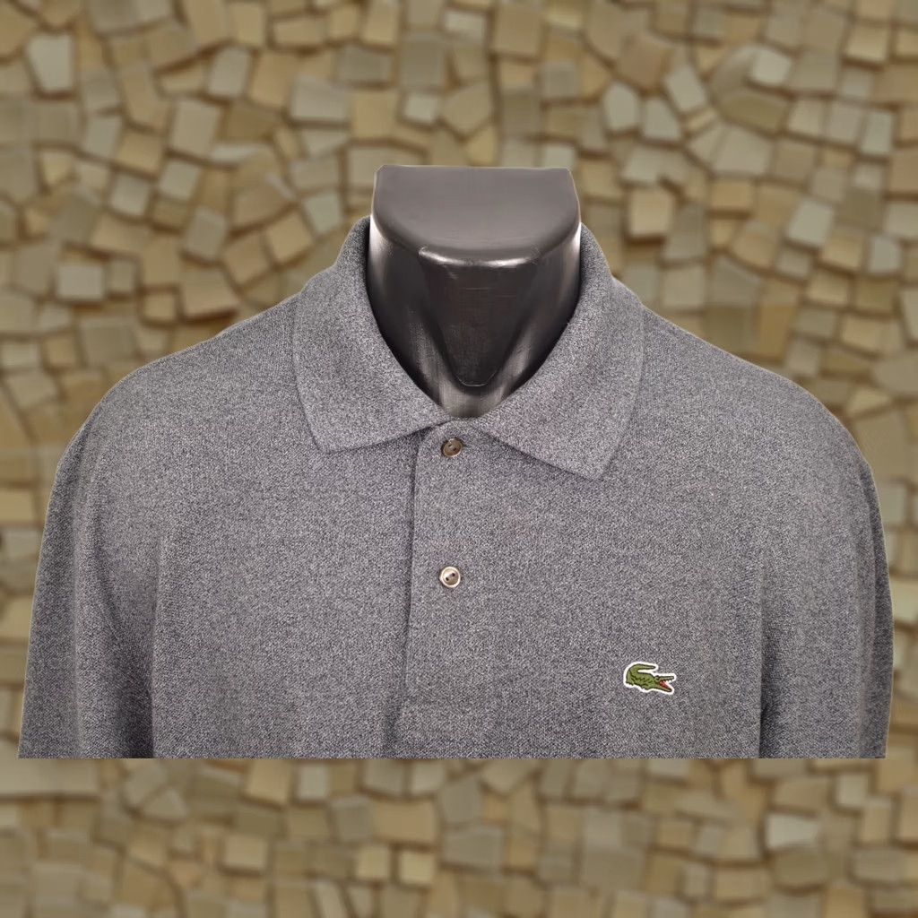 Lacoste DDP Lacoste L1313 Classic Fit Long Sleeve Polo Shirt XXL Gray/Blue Mens Shirt Regular Size 2XL Size US XXL / EU 58 / 5 - 1 Thumbnail