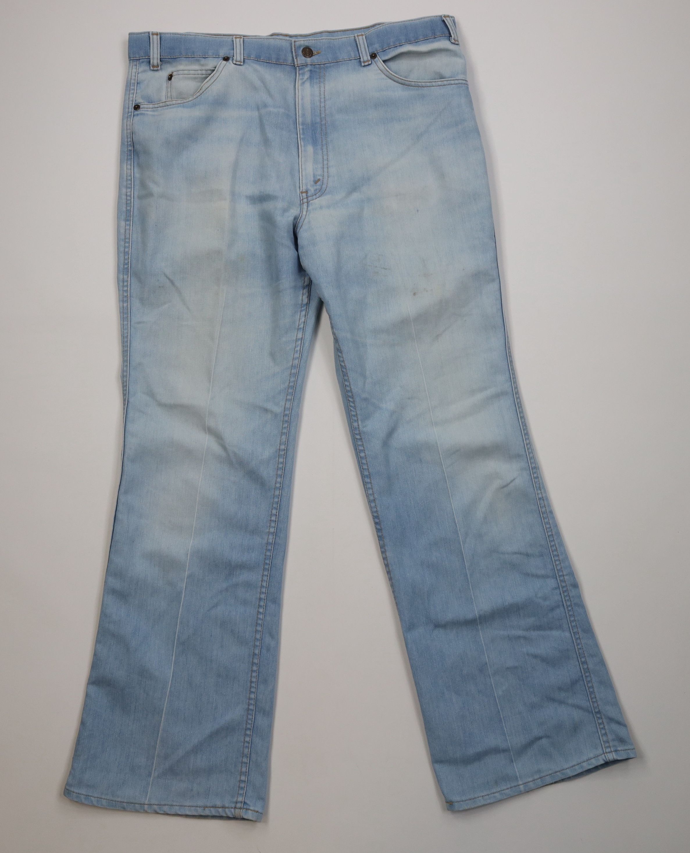 Levi's Vintage 70s Levis Orange Tab Bell Bottoms Jeans Blue USA Size US 38 / EU 54 - 1 Thumbnail